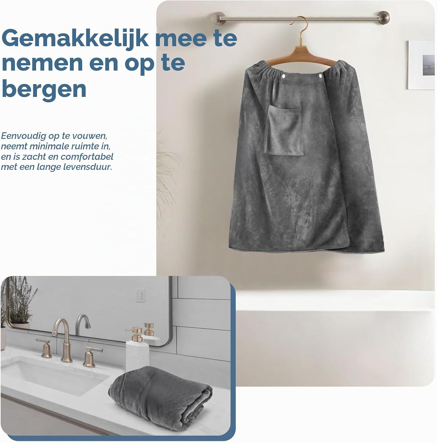 Thumbnail 4 de VIBINHO YQDH70140 saunakilt van microvezel, 140 x 70 cm, sneldrogend
