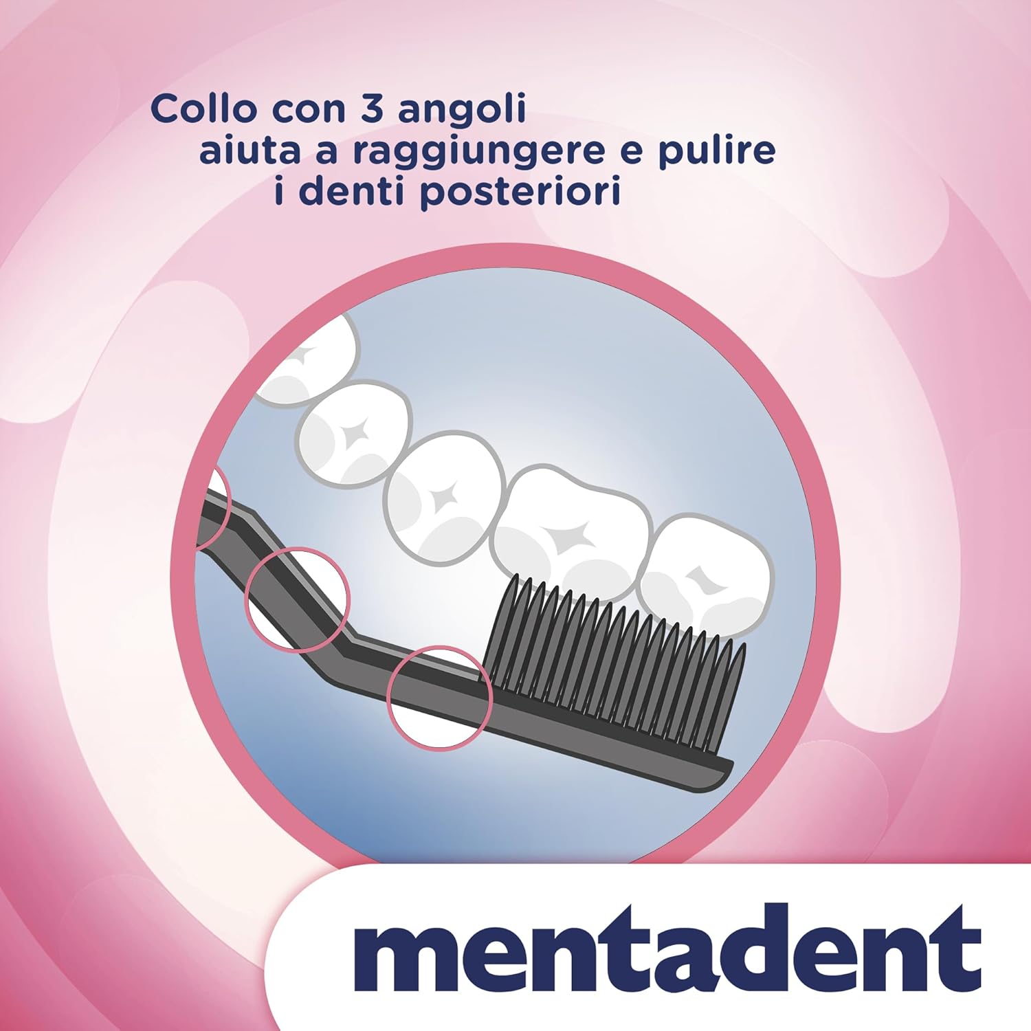 Thumbnail 4 de Mentadent Spazzolini per Gengive Sensibili 3+1 in Omaggio — Setole Morbide, Collo a 3 Angoli e Testina con Pulisci Lingua