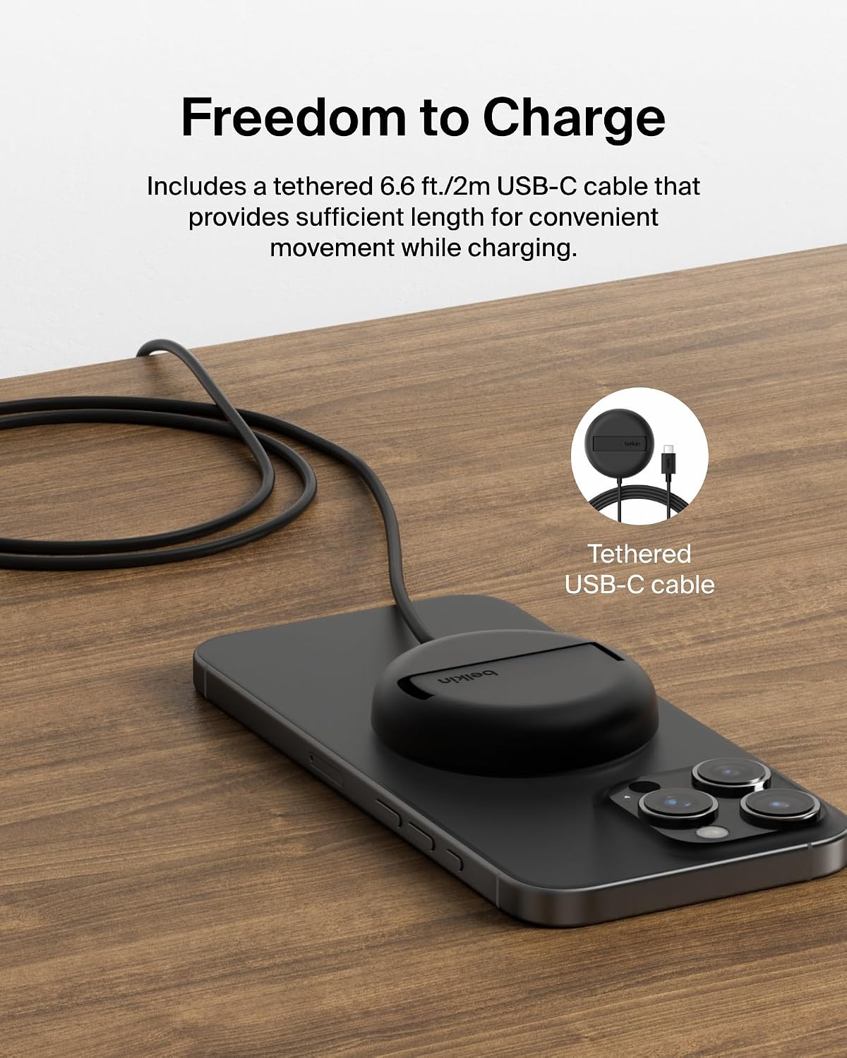 Thumbnail 3 de Belkin Magnetic Wireless Charger 15W with Stand