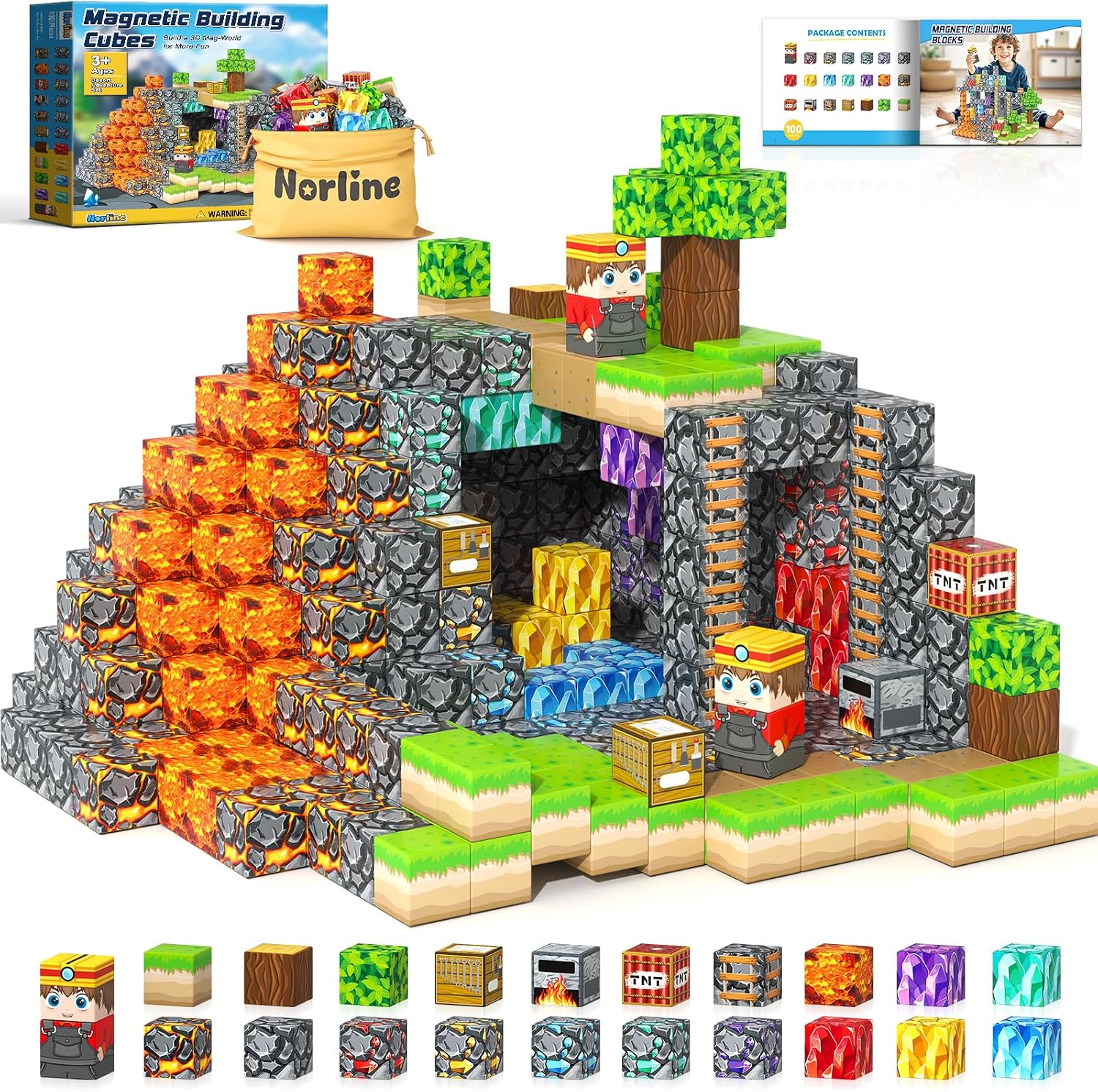 Detalle de Magnetic Blocks 100PCS STEM Building Set 🧩