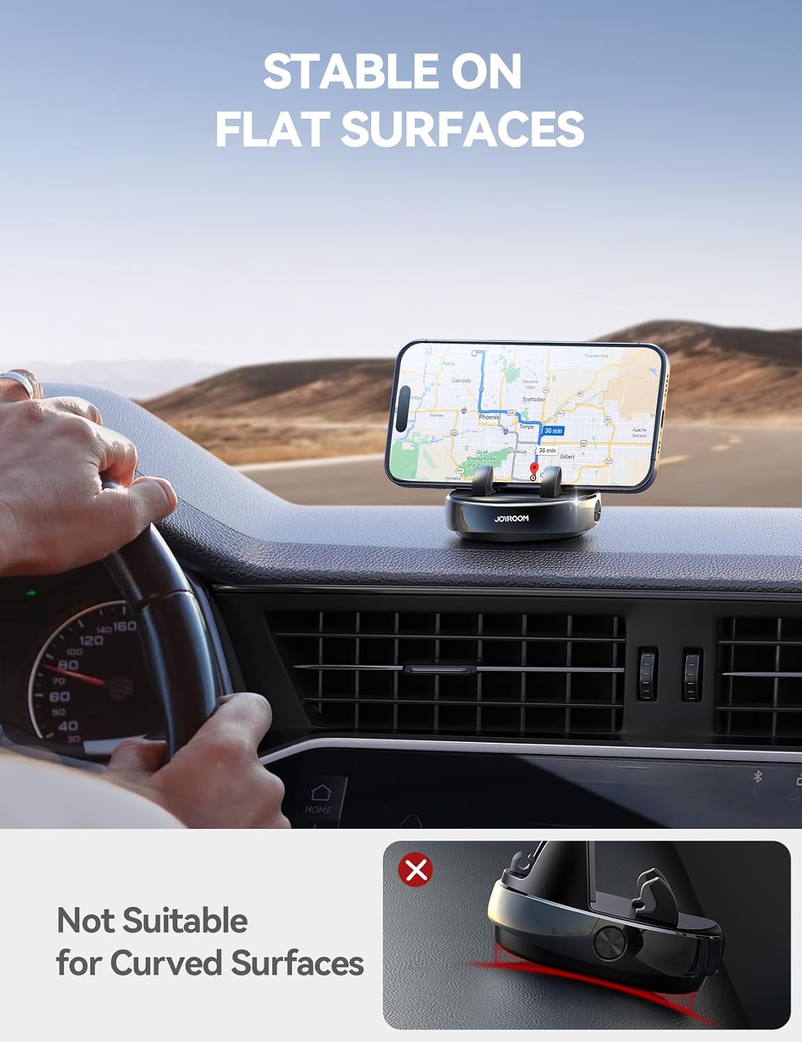 Thumbnail 4 de JOYROOM 360° Car Phone Holder Mount with Anti-Sun Glare Adjustments