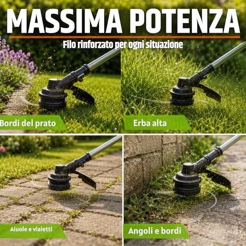 Detalle de Heckenpracht Filo decespugliatore con nucleo rinforzato 2 mm Ø x 50 m – Profilo a stella extra affilato