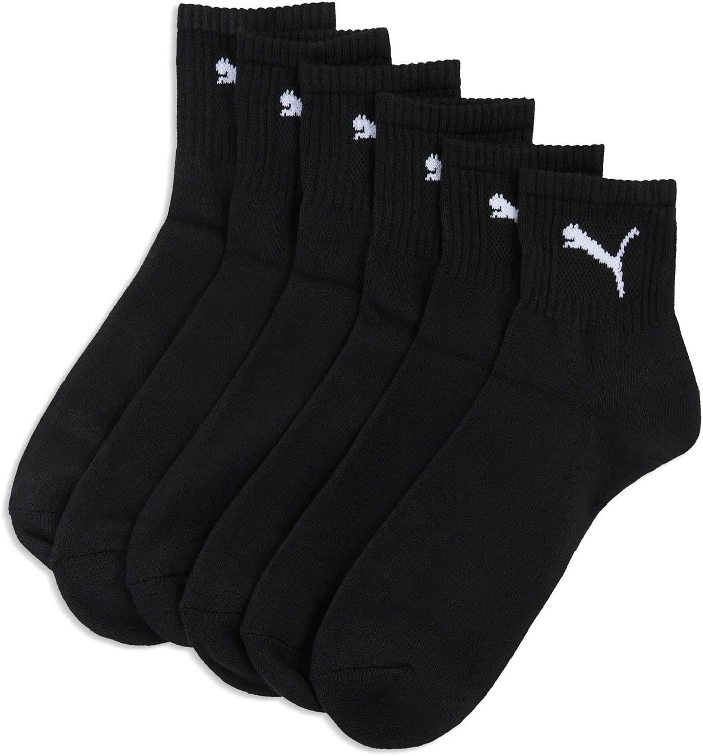PUMA Calcetines unisex, negro 43-46: comodidad y ajuste diario con logo emblemático