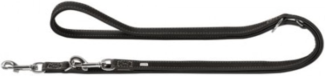 Detalle de HUNTER Hunting Verstellbare Führleine für Hunde – Leder, weich, robust, 1,3/200 cm, schwarz