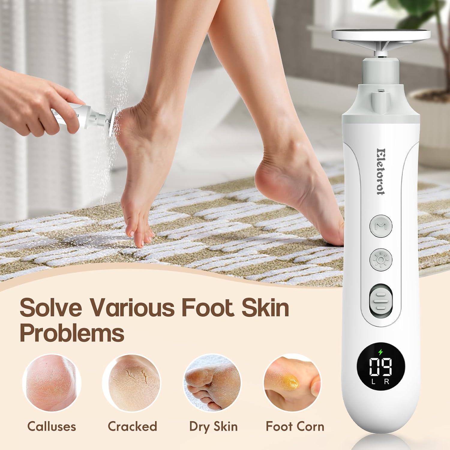 Detalle de Eletorot AOL02 Electric Nail File Set, Cordless 5-in-1 Manicure & Pedicure Kit