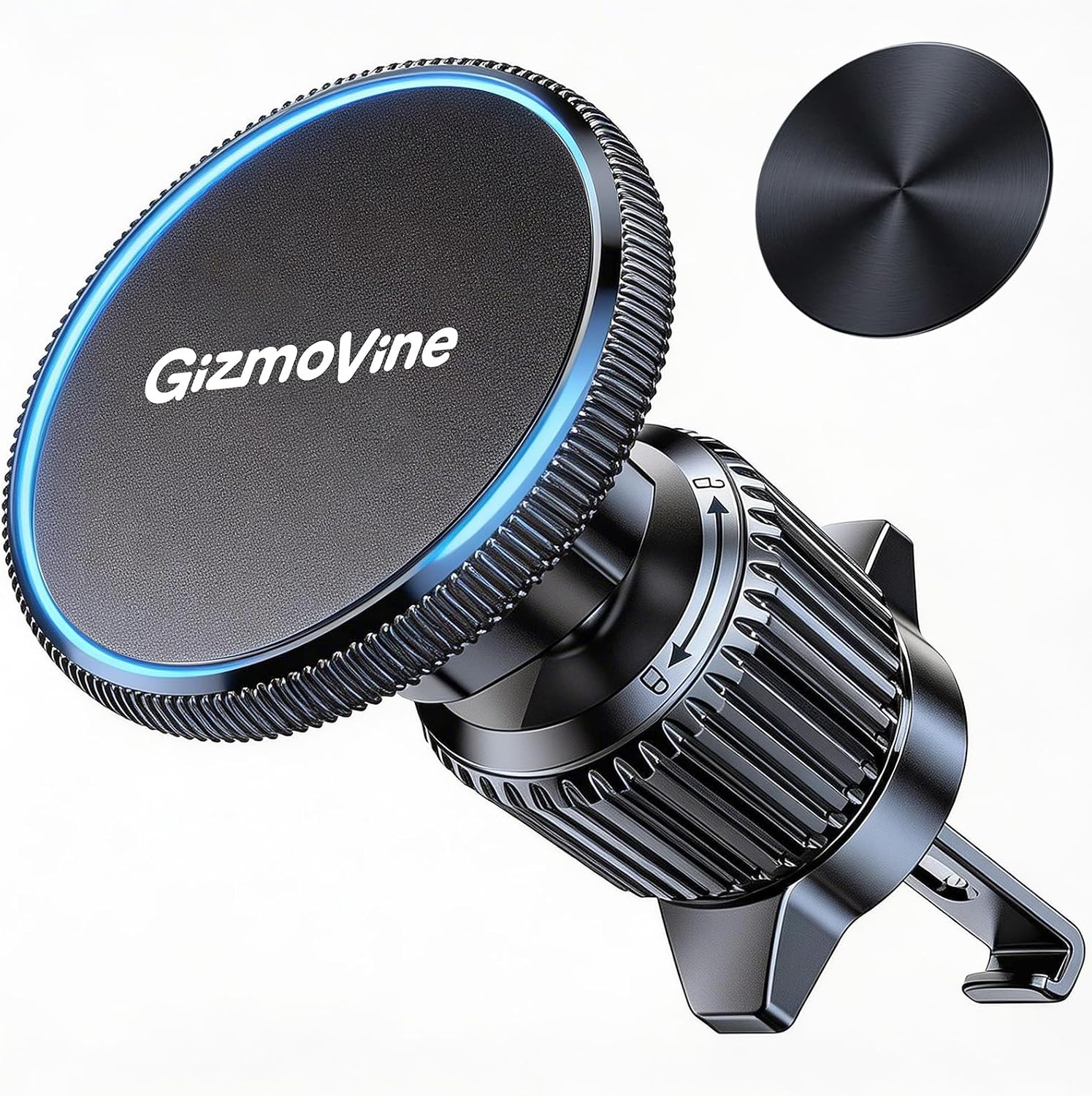 Detalle de GizmoVine MagSafe Car Phone Holder with 20x N52 Magnets – 360° Vent Mount (2026 Upgrade)