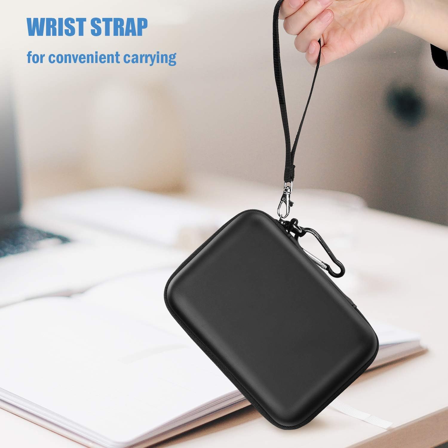 Detalle de ProCase Doppel-Tasche für 2 externe 2,5" Festplatten – robuster Schutz auf Reisen
