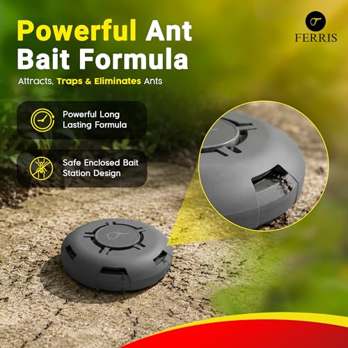 Detalle de FERRIS Ant Killer Bait Station 4pk: effective indoor ant control that targets colonies
