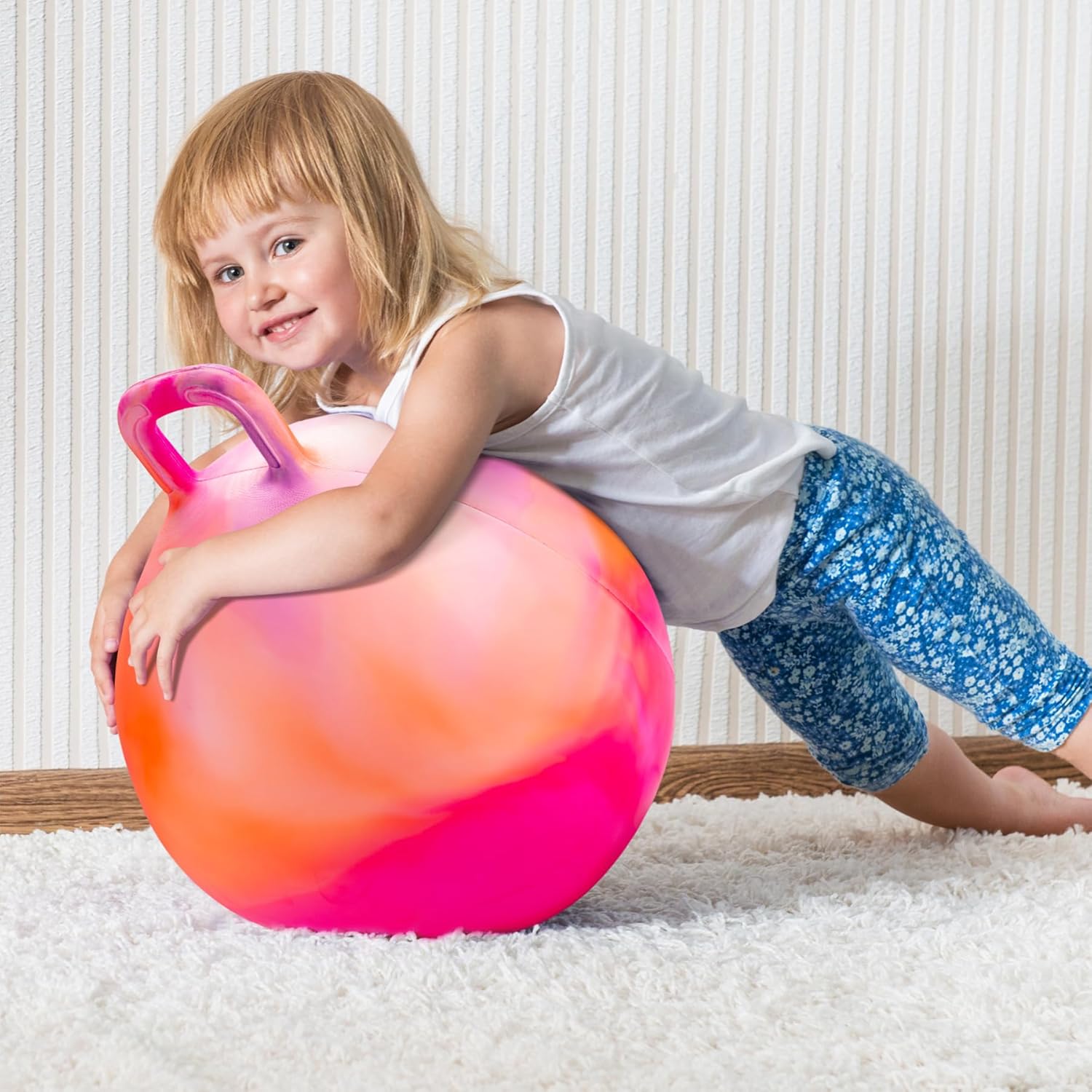 Thumbnail 5 de INPODAK 18-Inch Hopper Ball With Handle (Kids Bouncy Jumping Toy, Ages 3–6) — Includes Pump & Gift Box