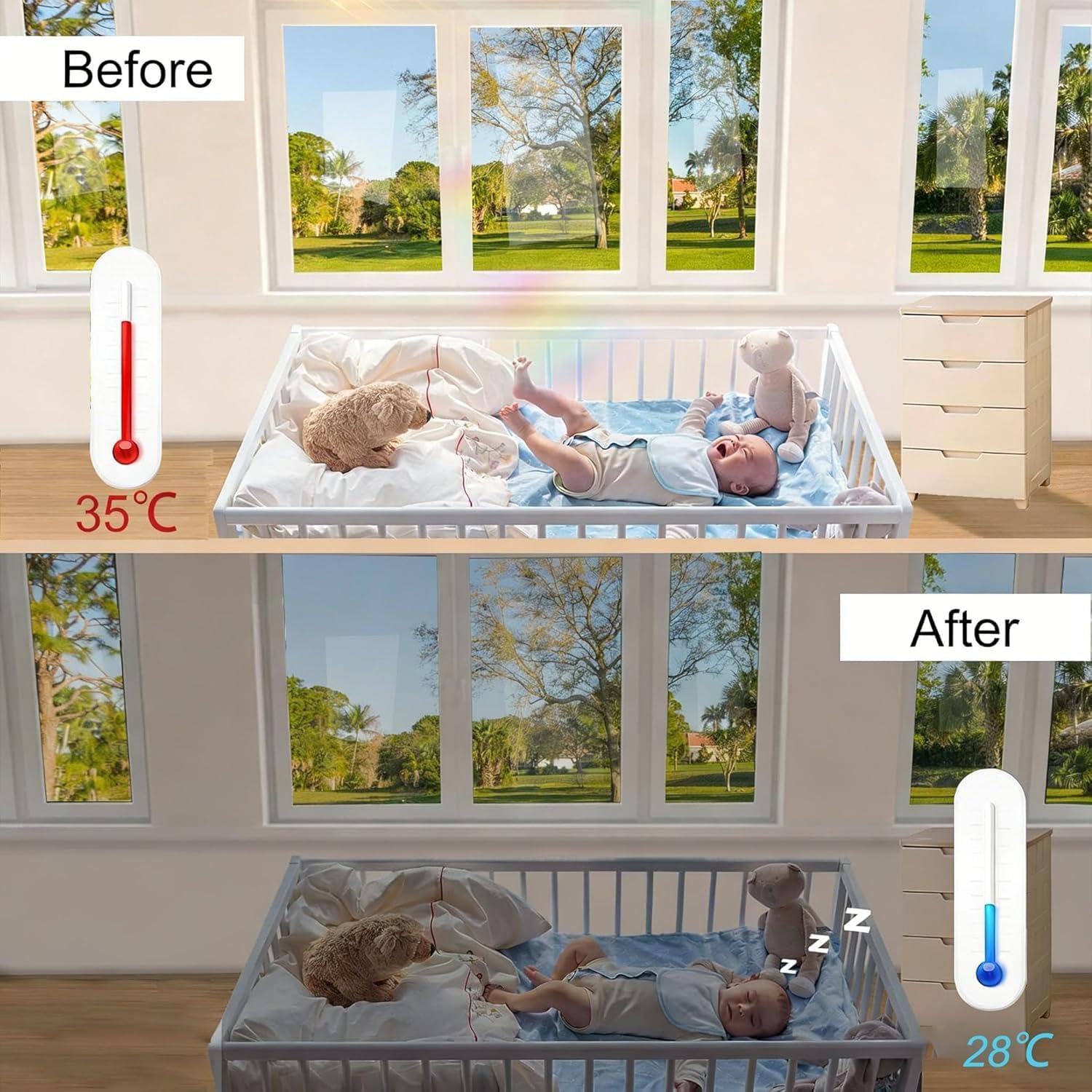Thumbnail 2 de Evofensteere 44.5x200cm Silver One Way Window Film — Privacy, UV Block, Anti-Glare