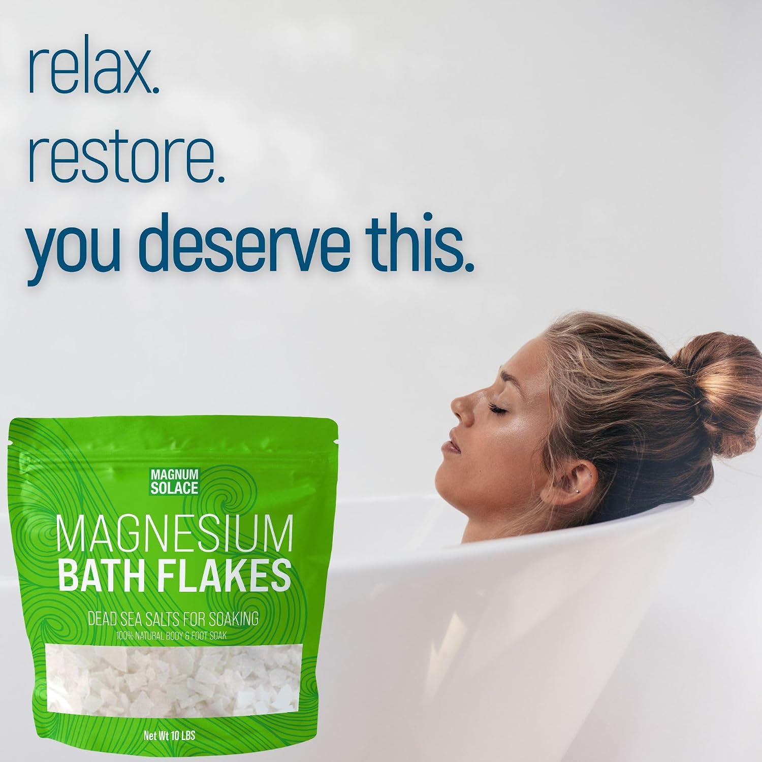 Detalle 2 de Magnesium bath flakes, 10 lb