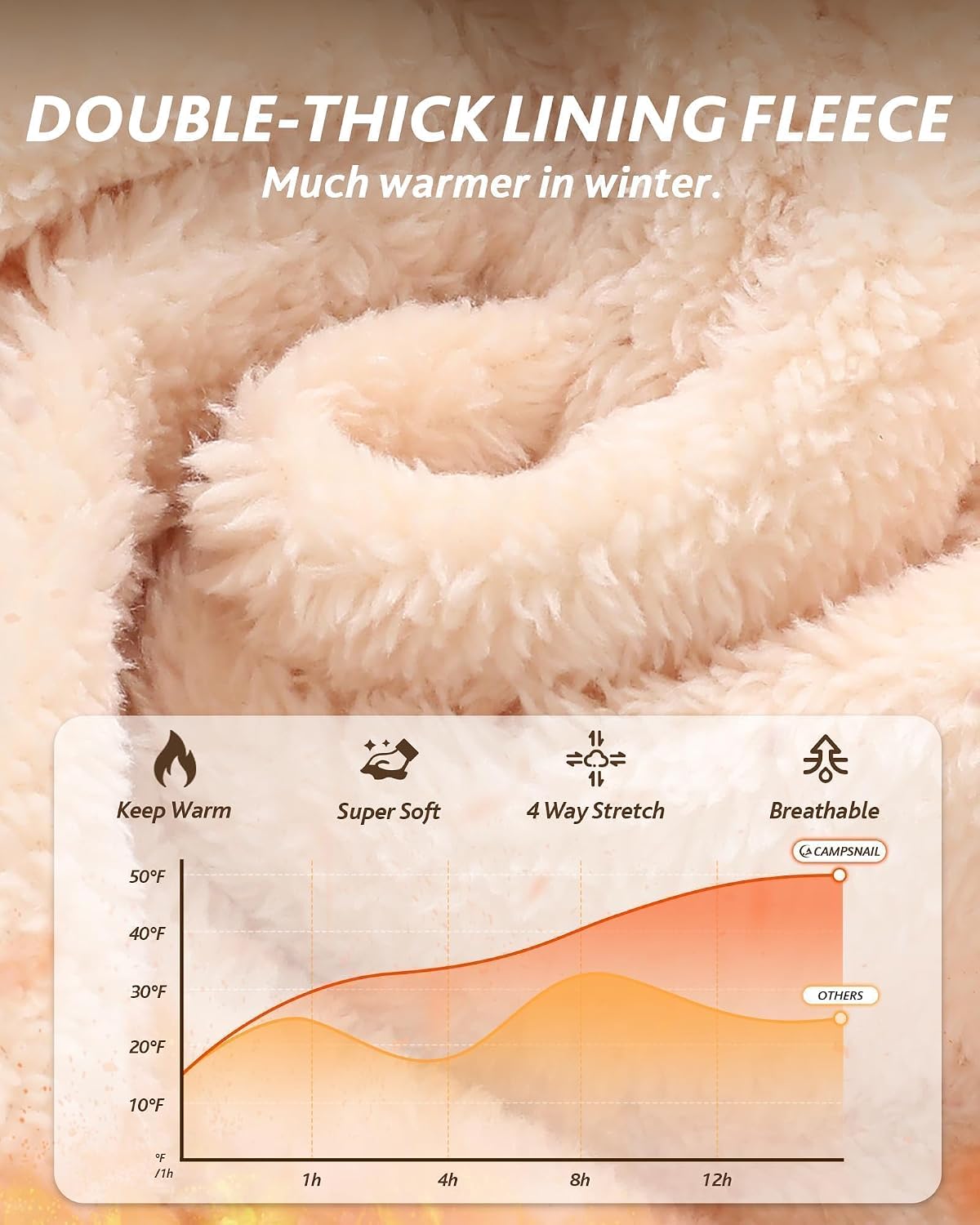 Thumbnail 1 de CAMPSNAIL Fleece Lined Leggings High-Waisted Tummy Control