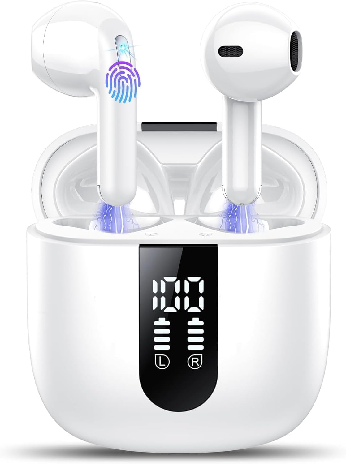 Detalle de Bluetooth In-Ear Kopfhörer mit 5.4/5.3 Chip, ENC Noise Cancelling, 50 Std Akku, IP7 Wasserdicht, USB-C – Kabellos