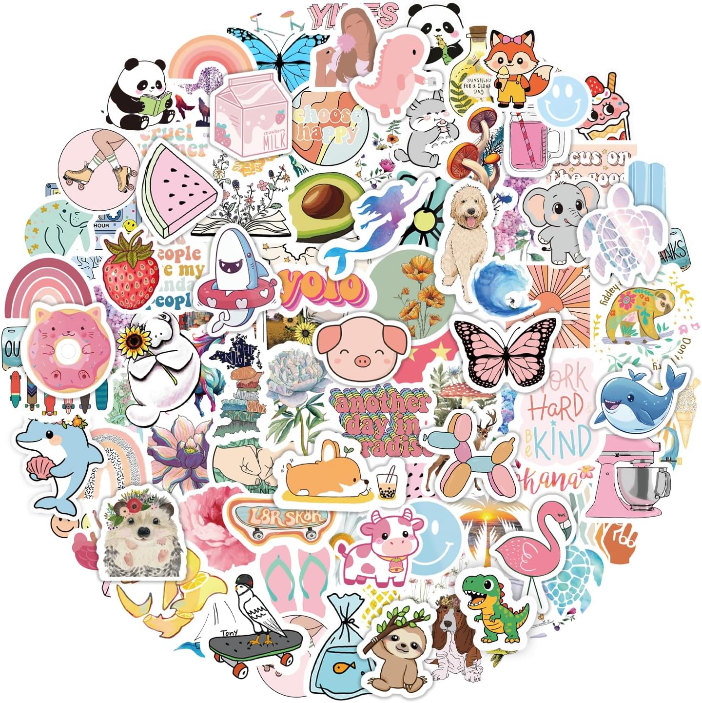 Detalle de Cute-200pcs Water Bottle Stickers 200 pack ๐จ