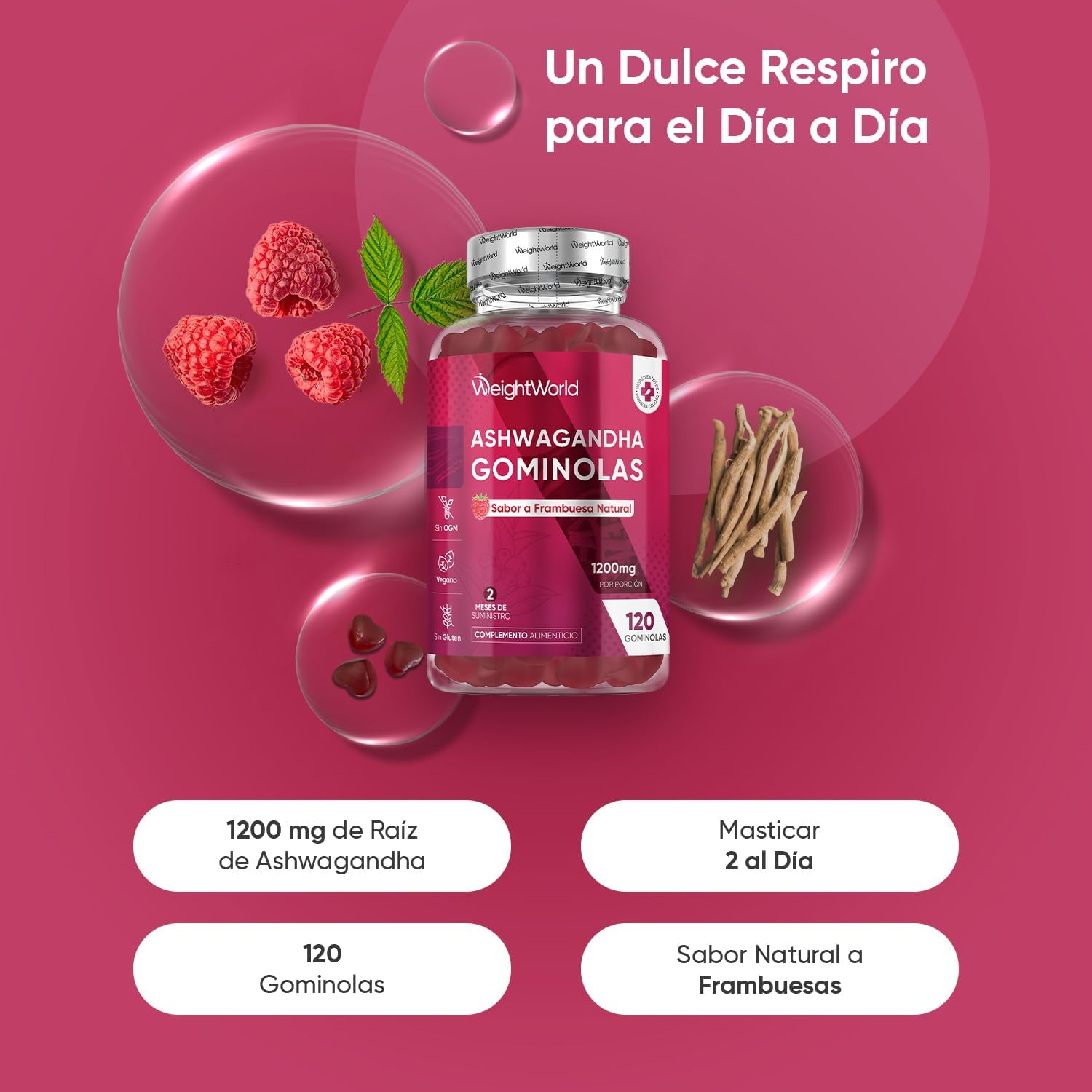 Thumbnail 1 de WeightWorld Ashwagandha Gominolas 1200 mg