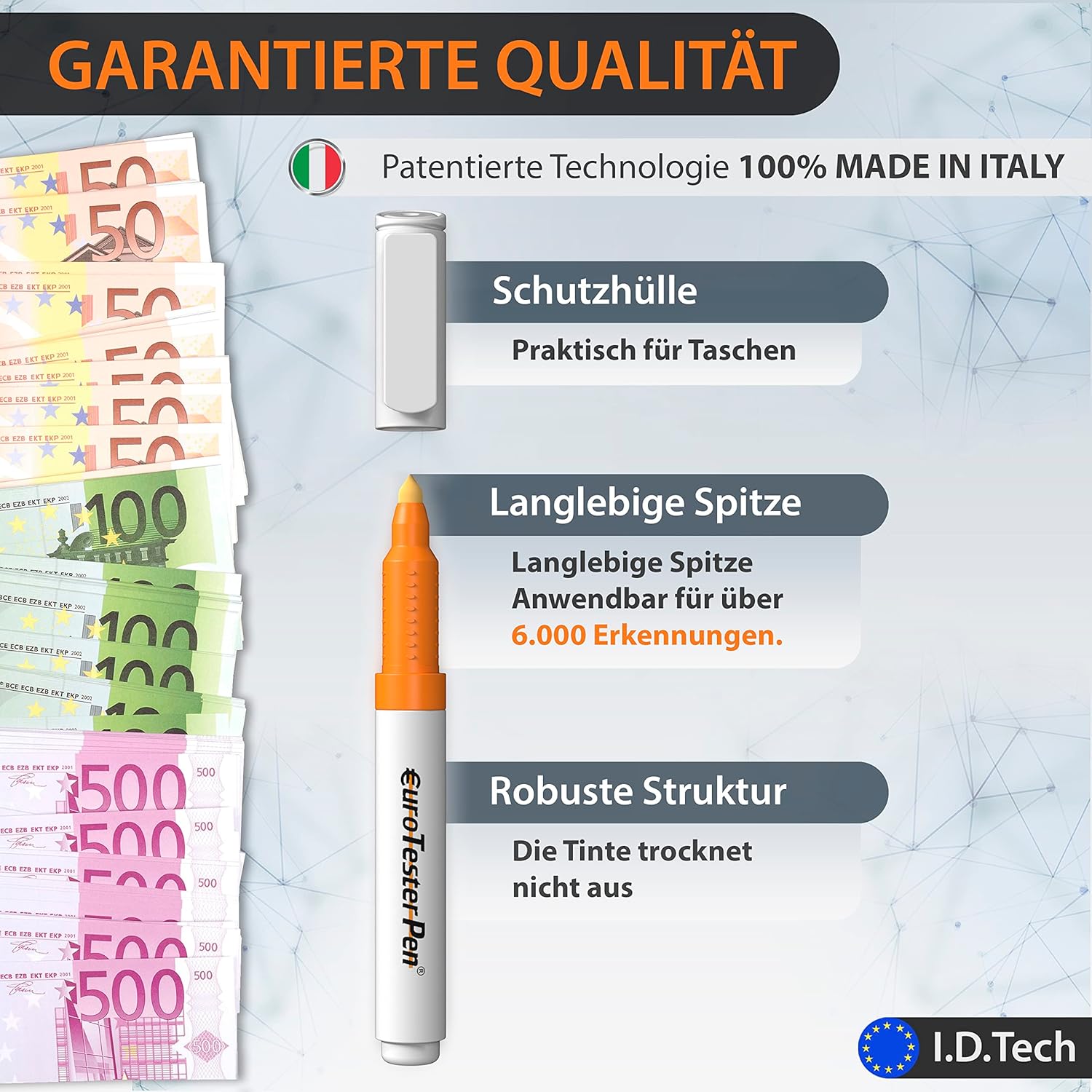 Thumbnail 4 de EURO TESTER PEN XL – Professioneller Geldscheinprüfer für Euro und internationale Währungen