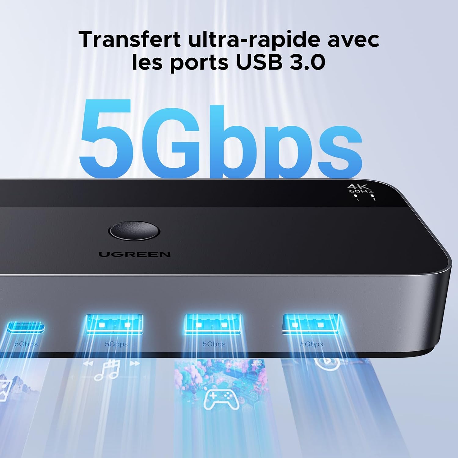 Thumbnail 6 de UGREEN Switch HDMI KVM 4K 60Hz 2 Entrées