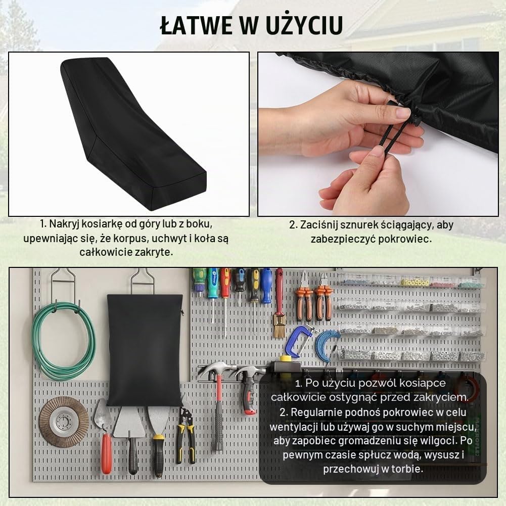 Thumbnail 4 de AOOWU 5474682 – wodoodporny pokrowiec na kosiarkę z tkaniny Oxford 210D