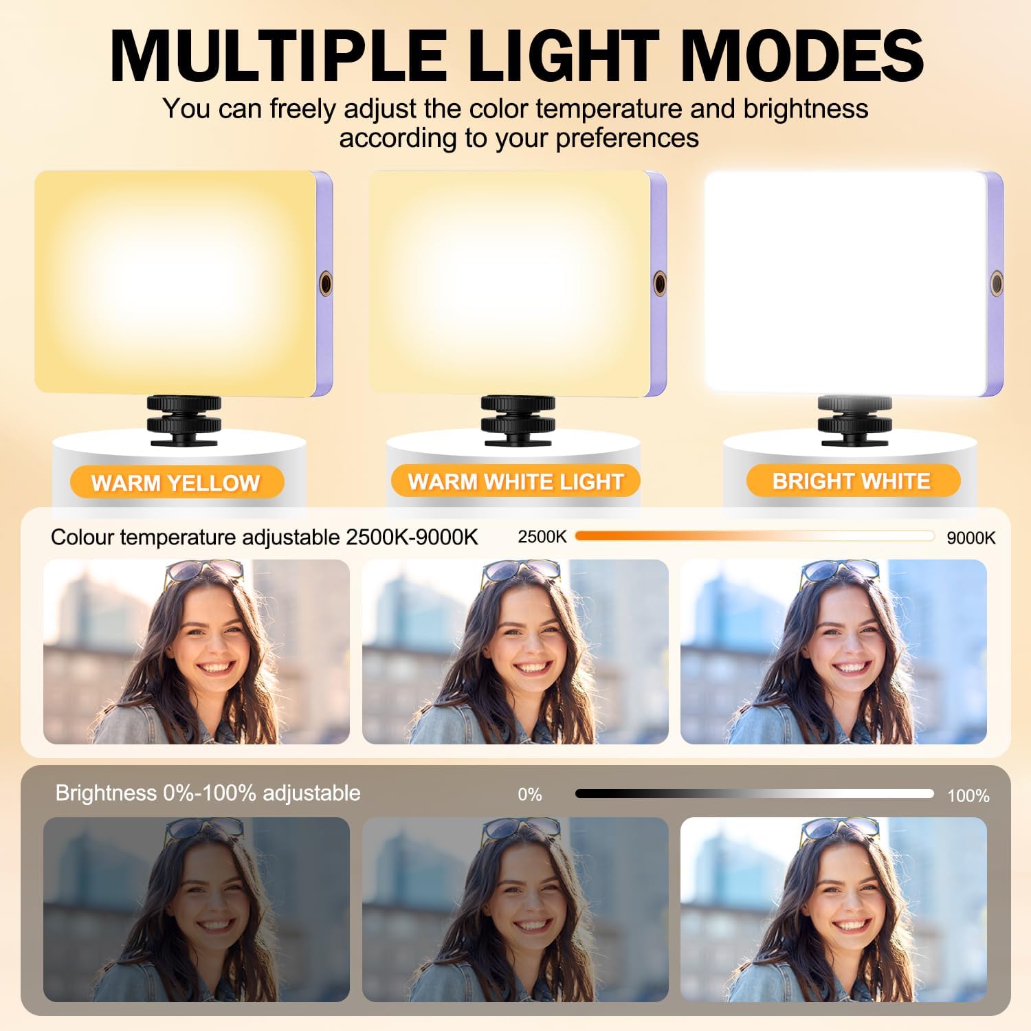 Thumbnail 2 de Singwil CL-V16A 120 LED Selfie Light, 3 Modes, 5000mAh, CRI 97+