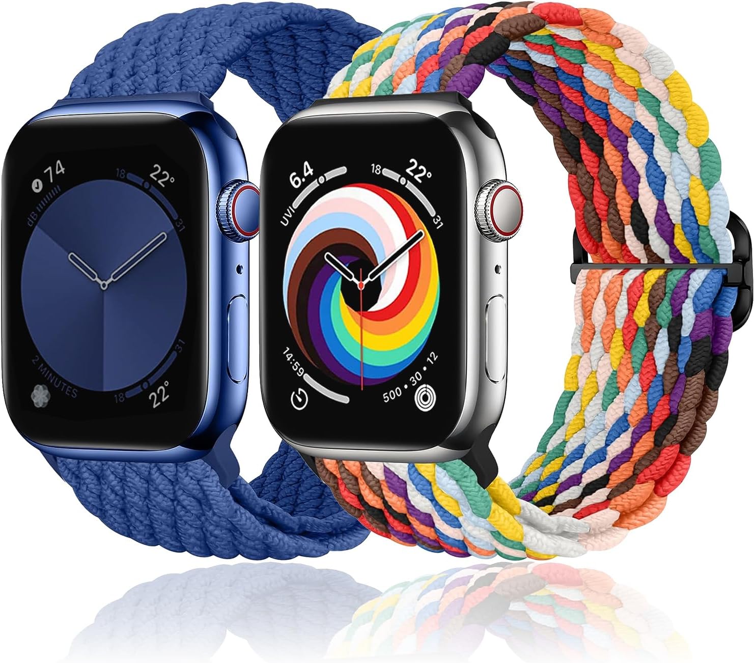 Thumbnail 6 de Stretchy Braided Straps for Apple Watch (40/41mm, 38/42mm) – 2 Pack