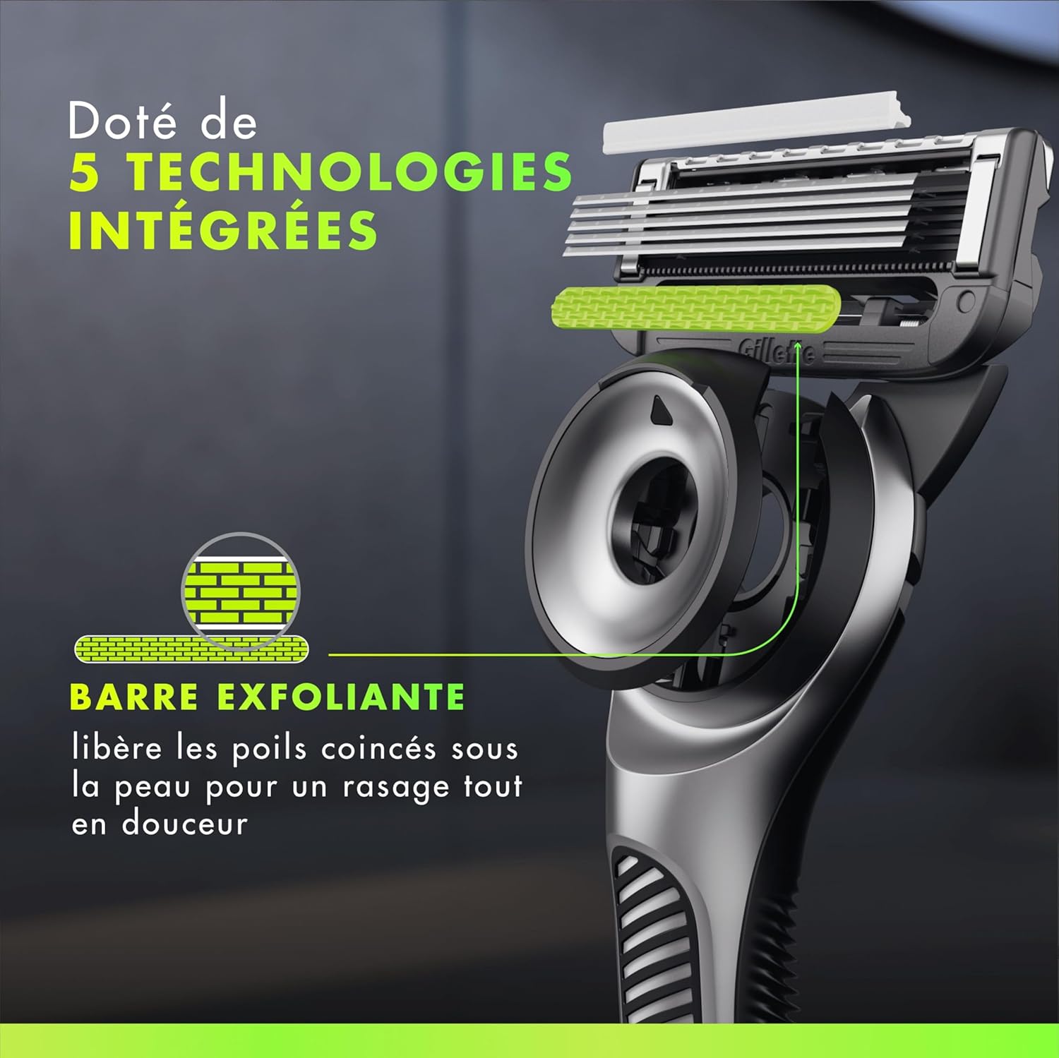Detalle 2 de GilletteLabs Avec Barre Exfoliante 5 recharges
