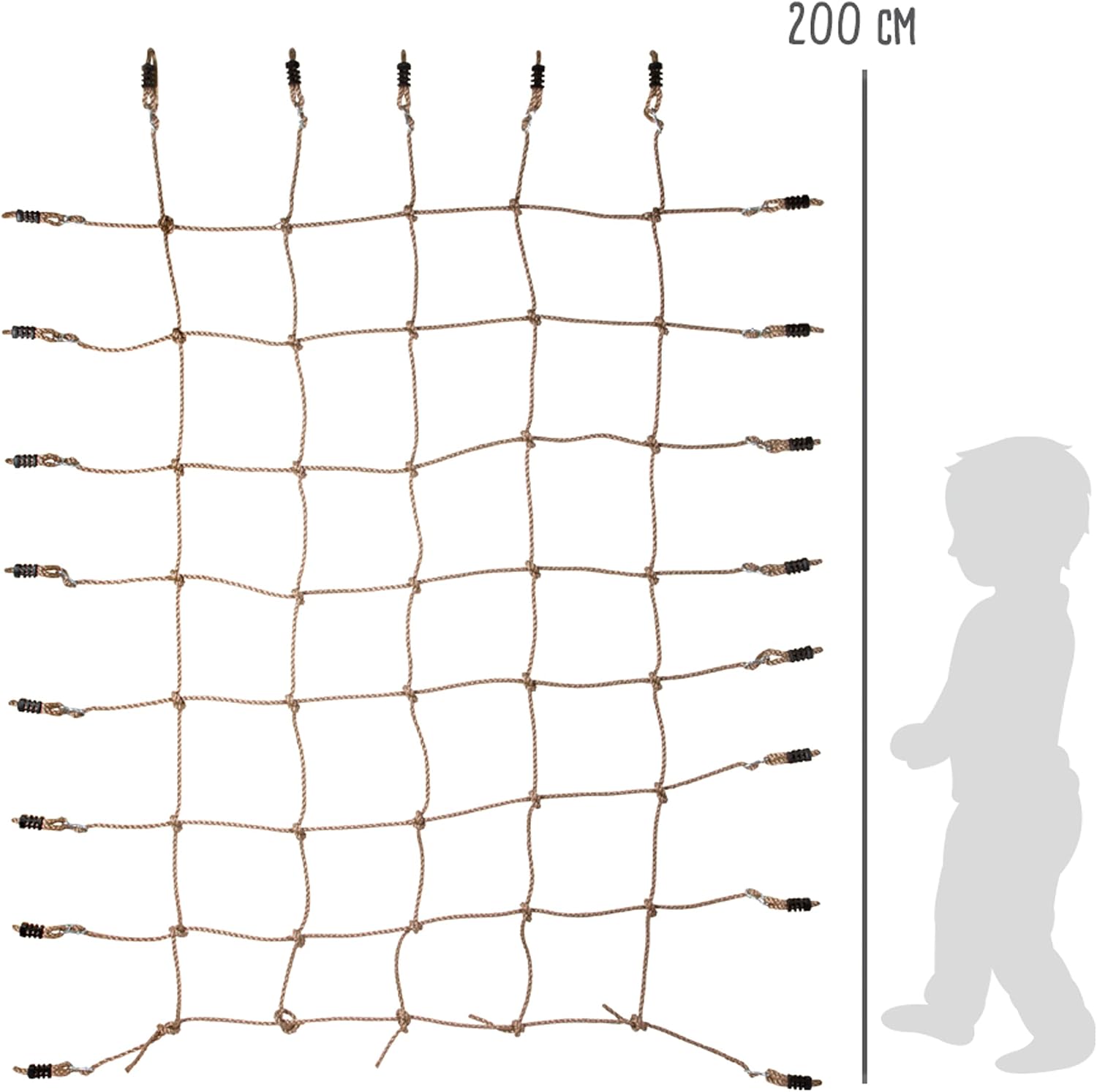 Detalle de Small Foot Rete da arrampicata con ganci – fissaggio su tre lati, per bambini dai 3 anni (11876)
