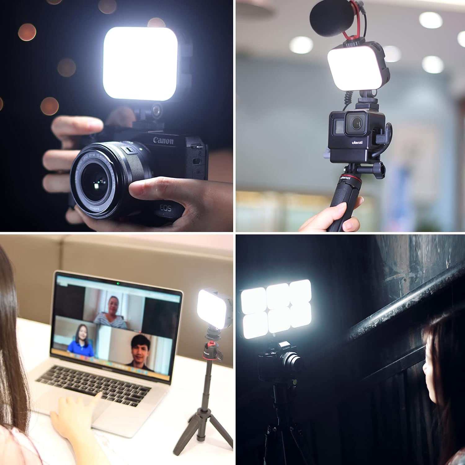 Detalle 2 de ULANZI VL100C LED-Videoleuchte mit 2000-mAh-Akku, CRI95+ und dimmbar (2500K–6500K)