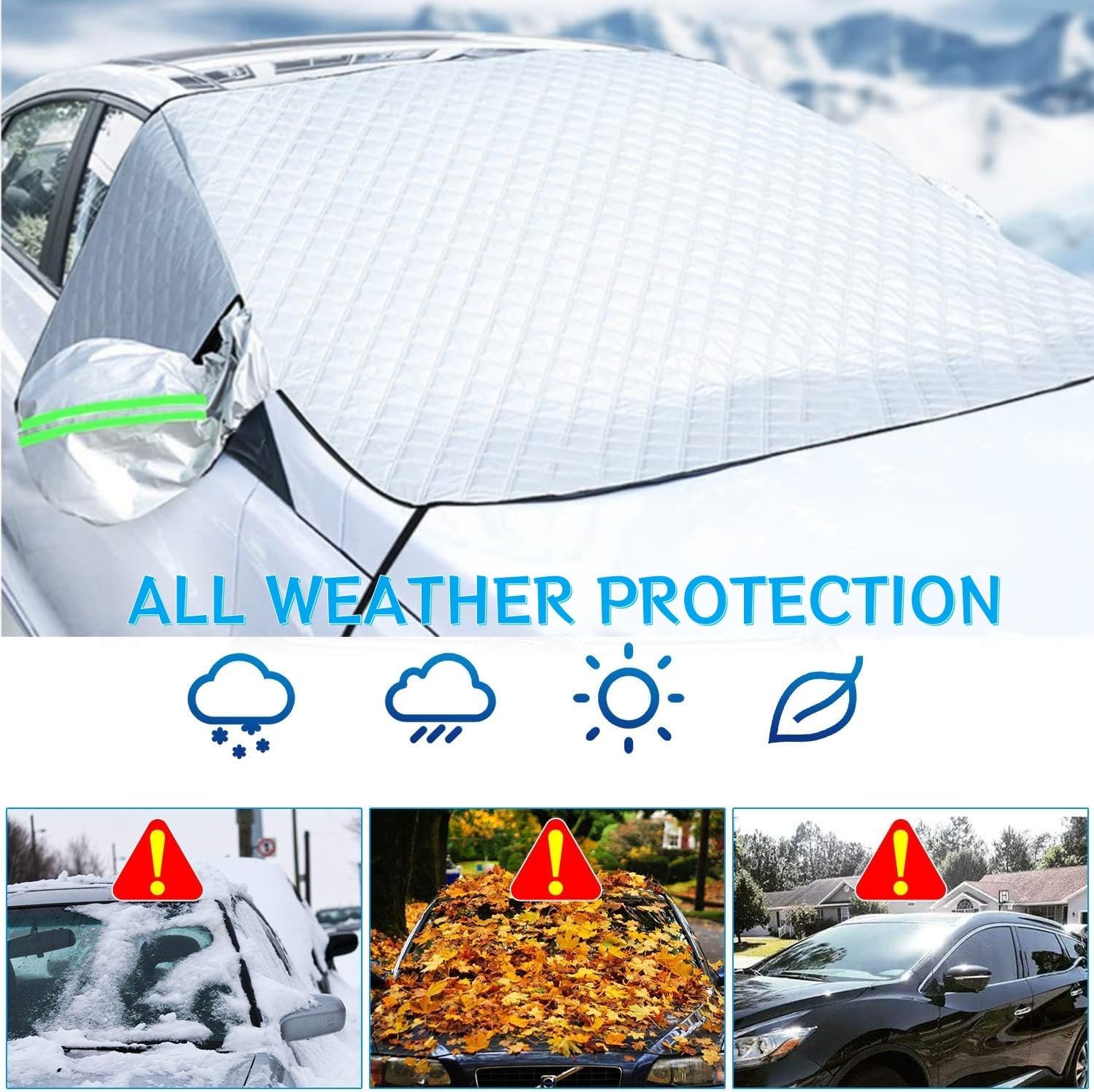 Thumbnail 4 de CaiTang copri parabrezza auto invernale ripiegabile 230x128 cm per ghiaccio, neve, pioggia e UV