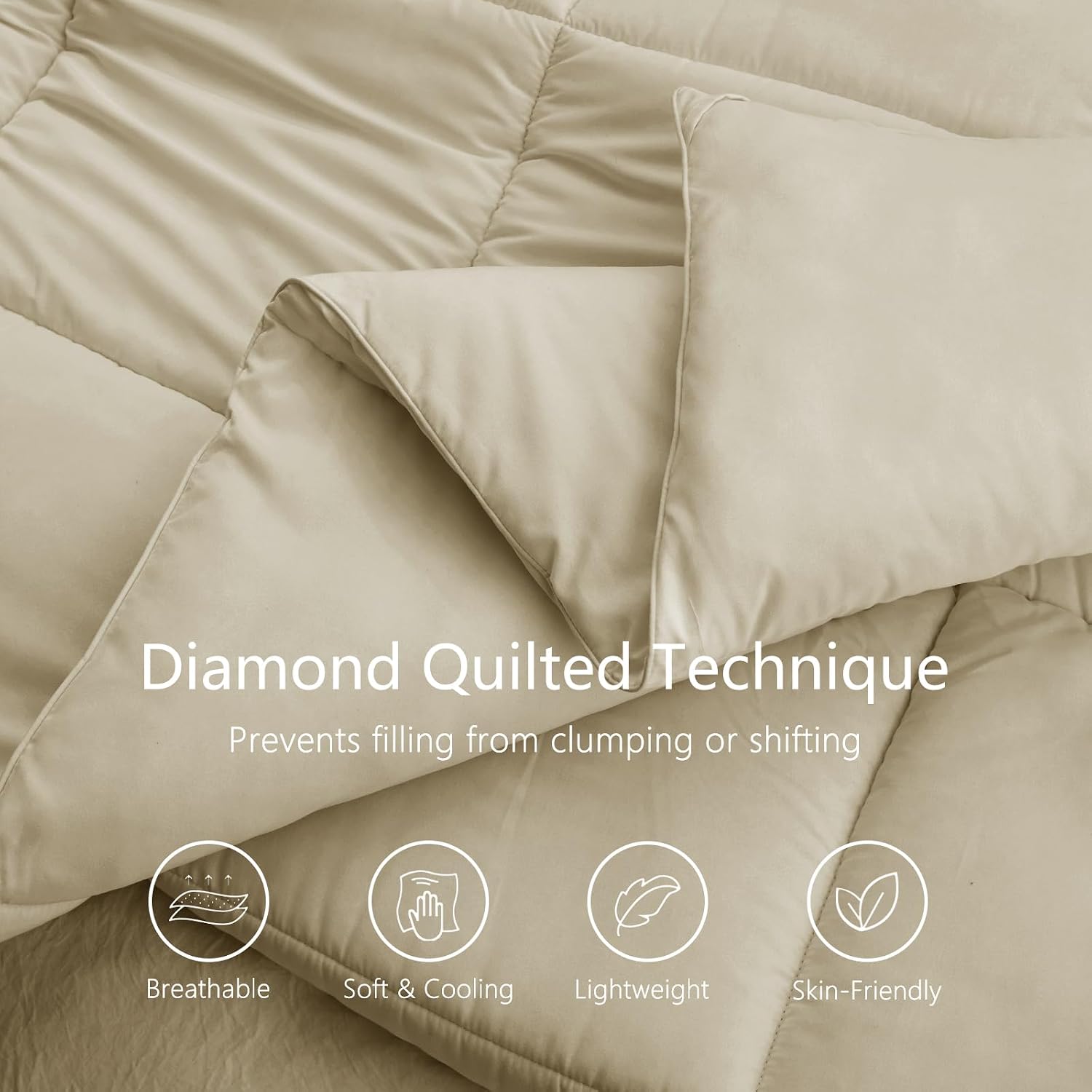 Detalle 2 de TEXARTIST King Comforter, 90x106-Inch All-Season Down Alternative Insert