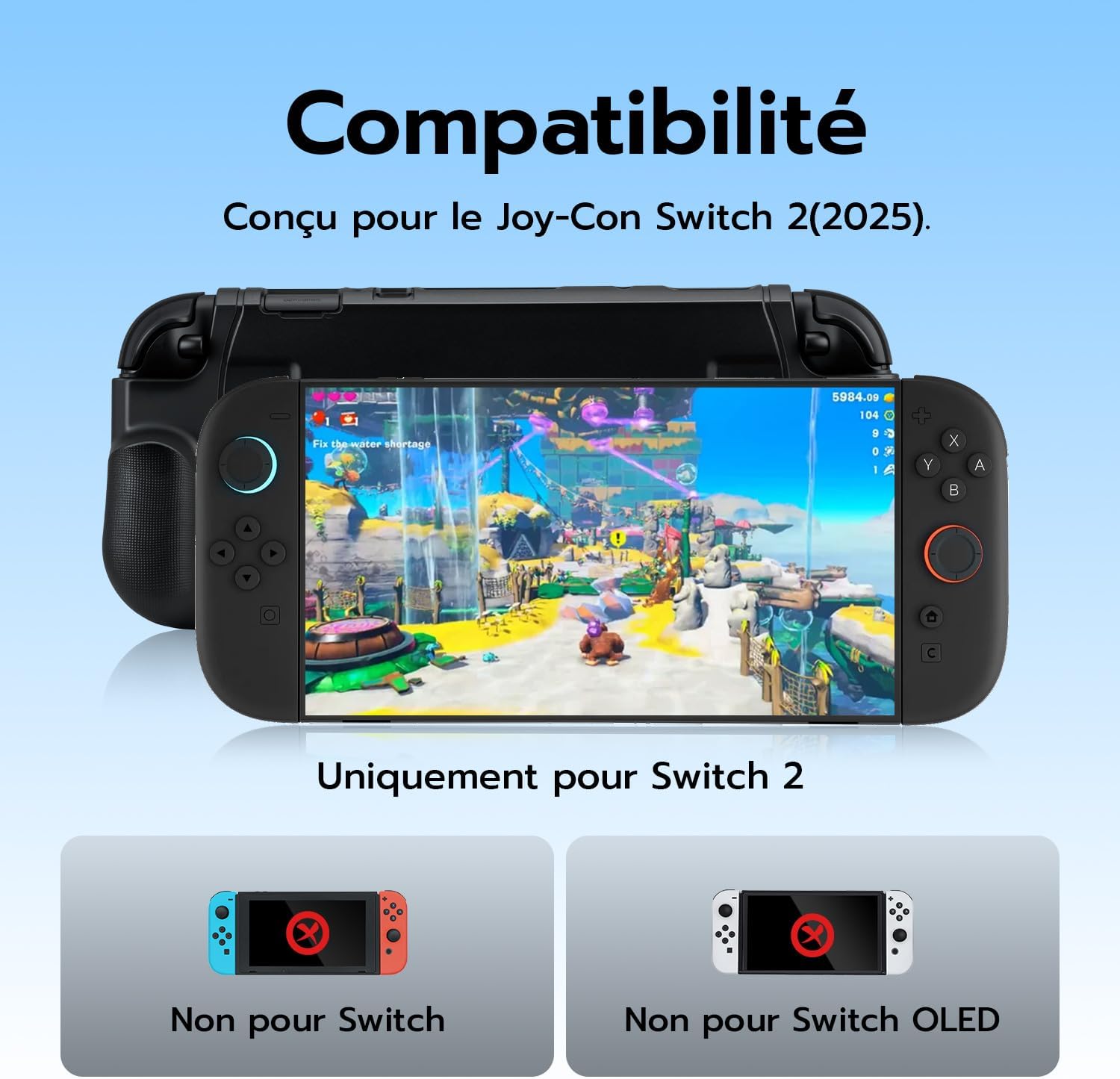 Detalle 2 de Wigearss Coque pour Nintendo Switch 2 antidérapante