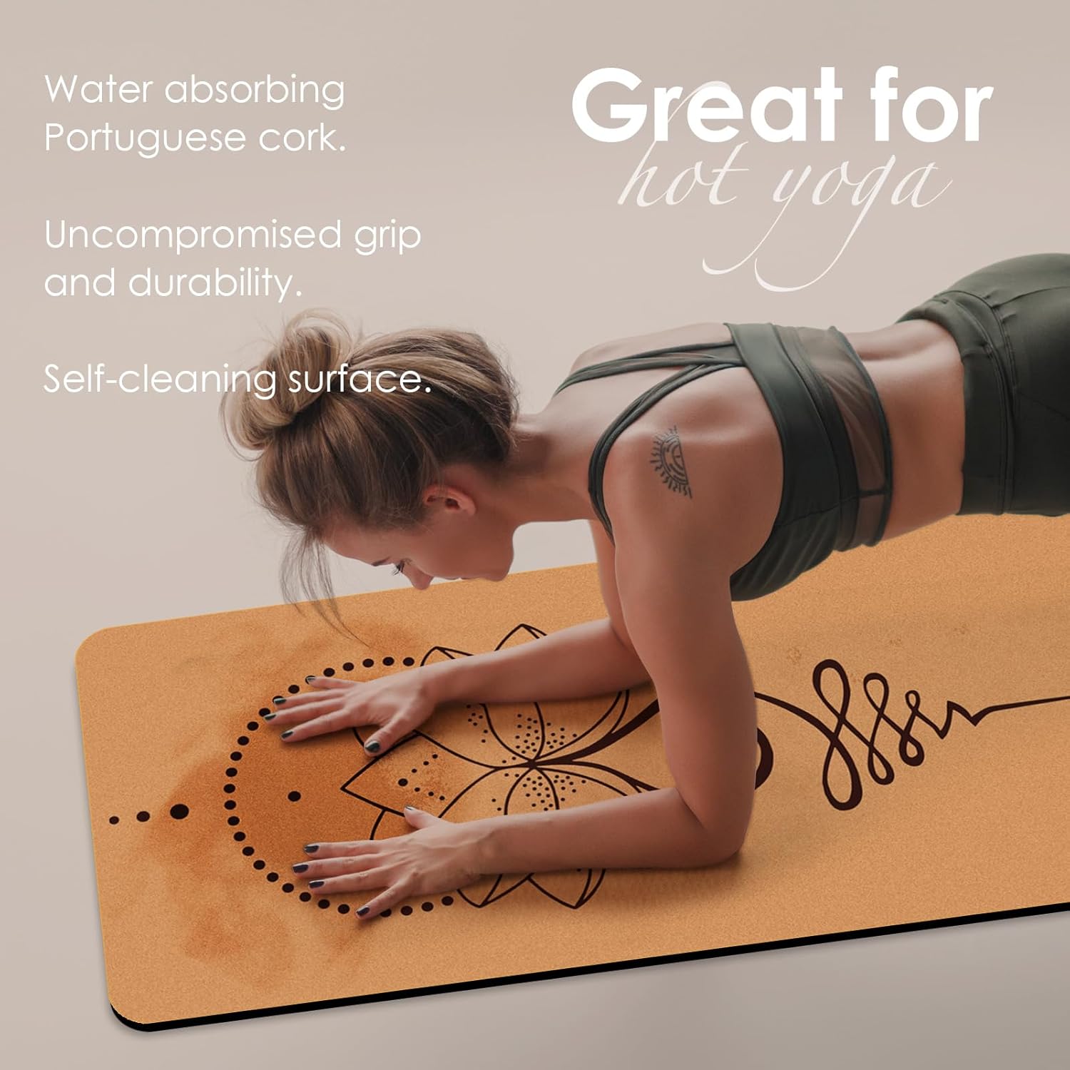 Thumbnail 4 de Haninj Tapis Yoga Liège Naturel 183x61 cm