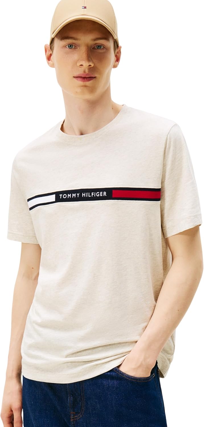 Detalle 2 de Tommy Hilfiger T-Shirt da uomo a maniche corte con scollo rotondo