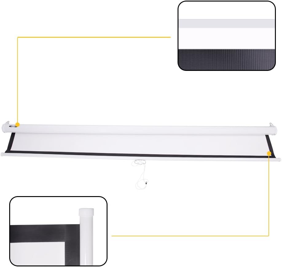 Thumbnail 2 de CCLIFE Beamer Leinwand inkl. Montagematerial – Rollenvorführung in 85/99/114 Zoll