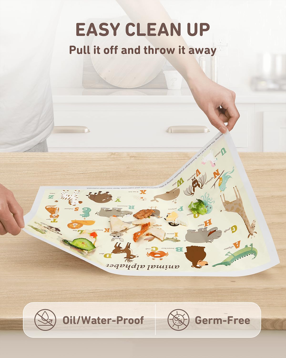 Thumbnail 4 de Babebay Disposable Stick-On Placemats, 60-Pack, 3 Animal Designs