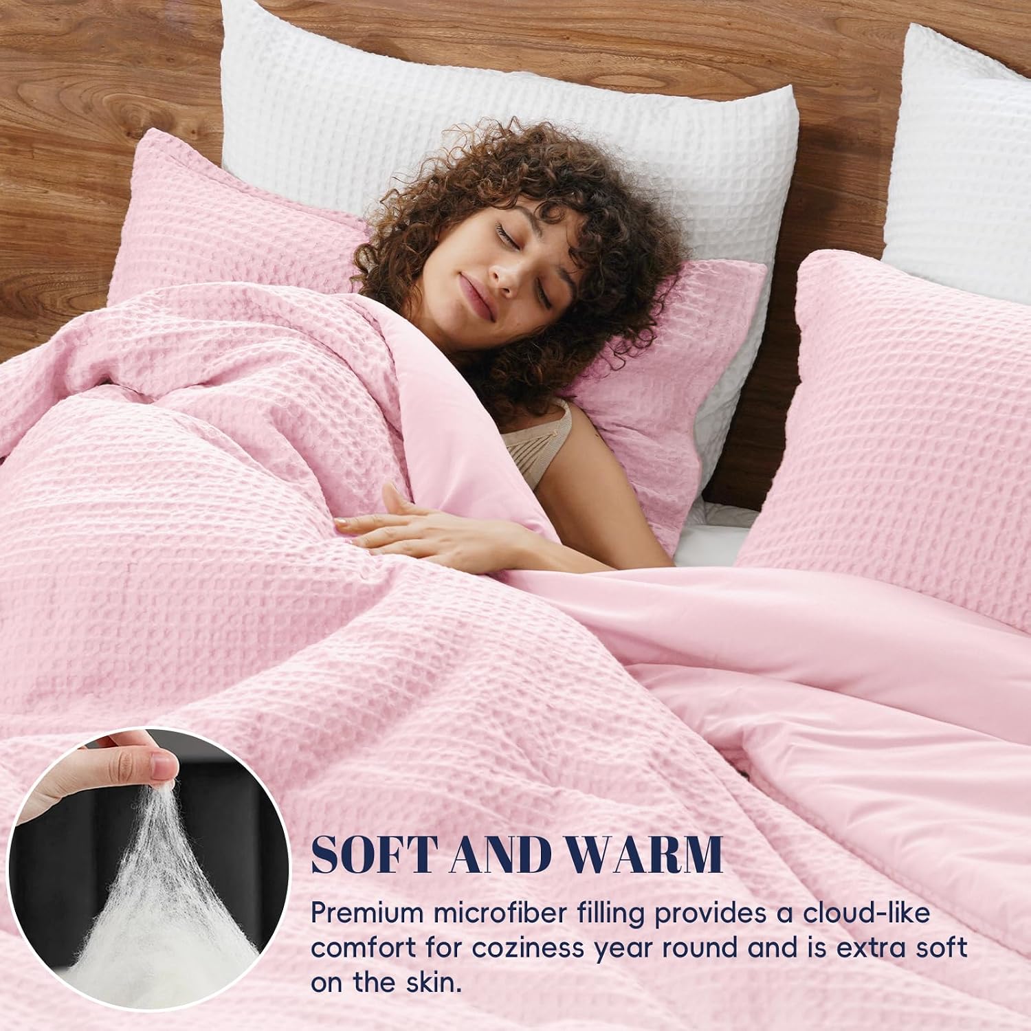 Detalle 2 de PHF Waffle Comforter Set Queen