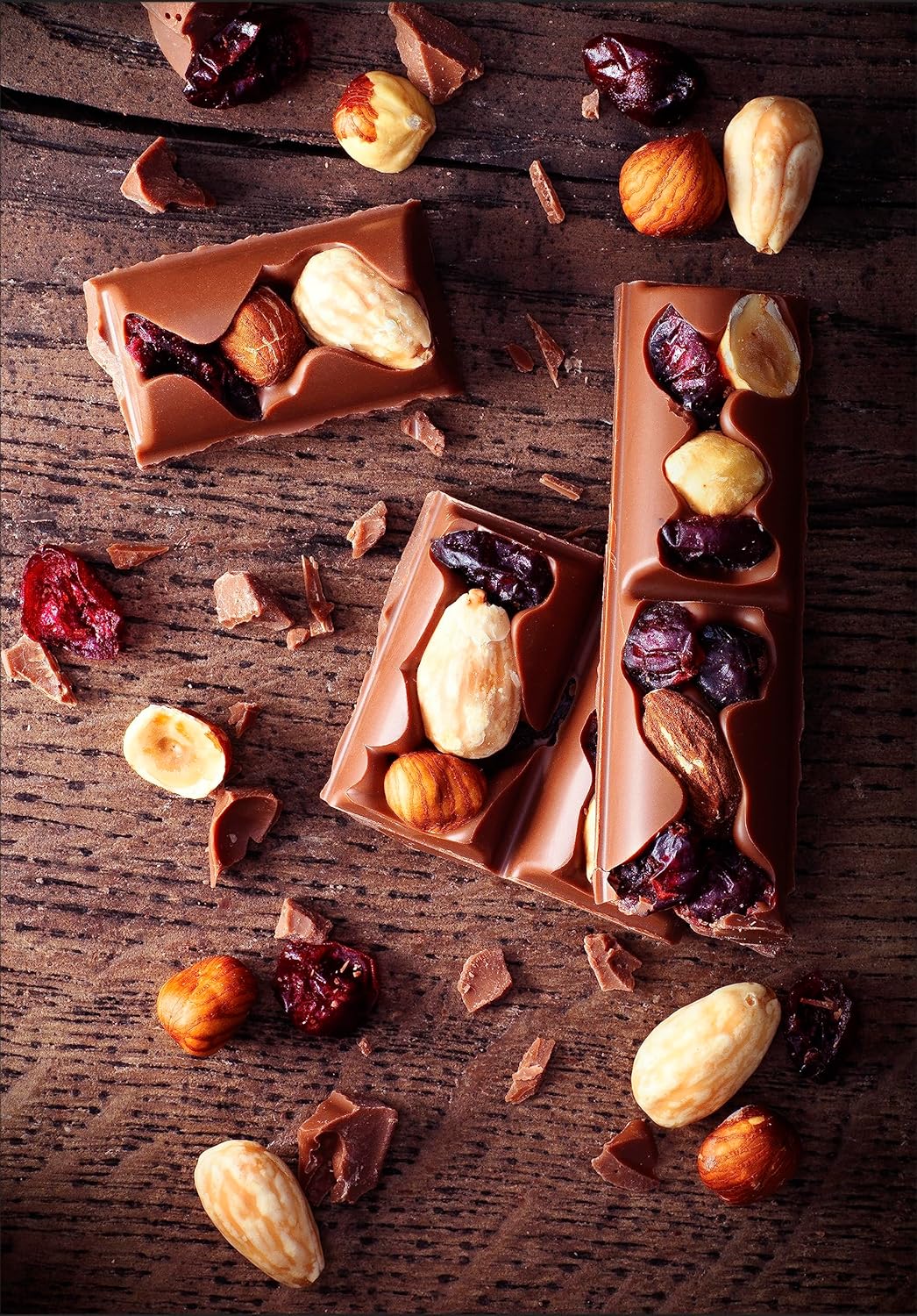 Thumbnail 4 de Nestlé Les Recettes de L’Atelier Tablette Chocolat au lait aux cranberries, amandes & noisettes (lot de 2) – 170 g