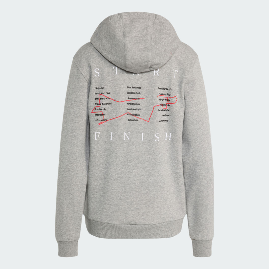 Detalle 2 de Adidas Berlin Half Marathon Hoody (gris) – para runners que buscan comodidad