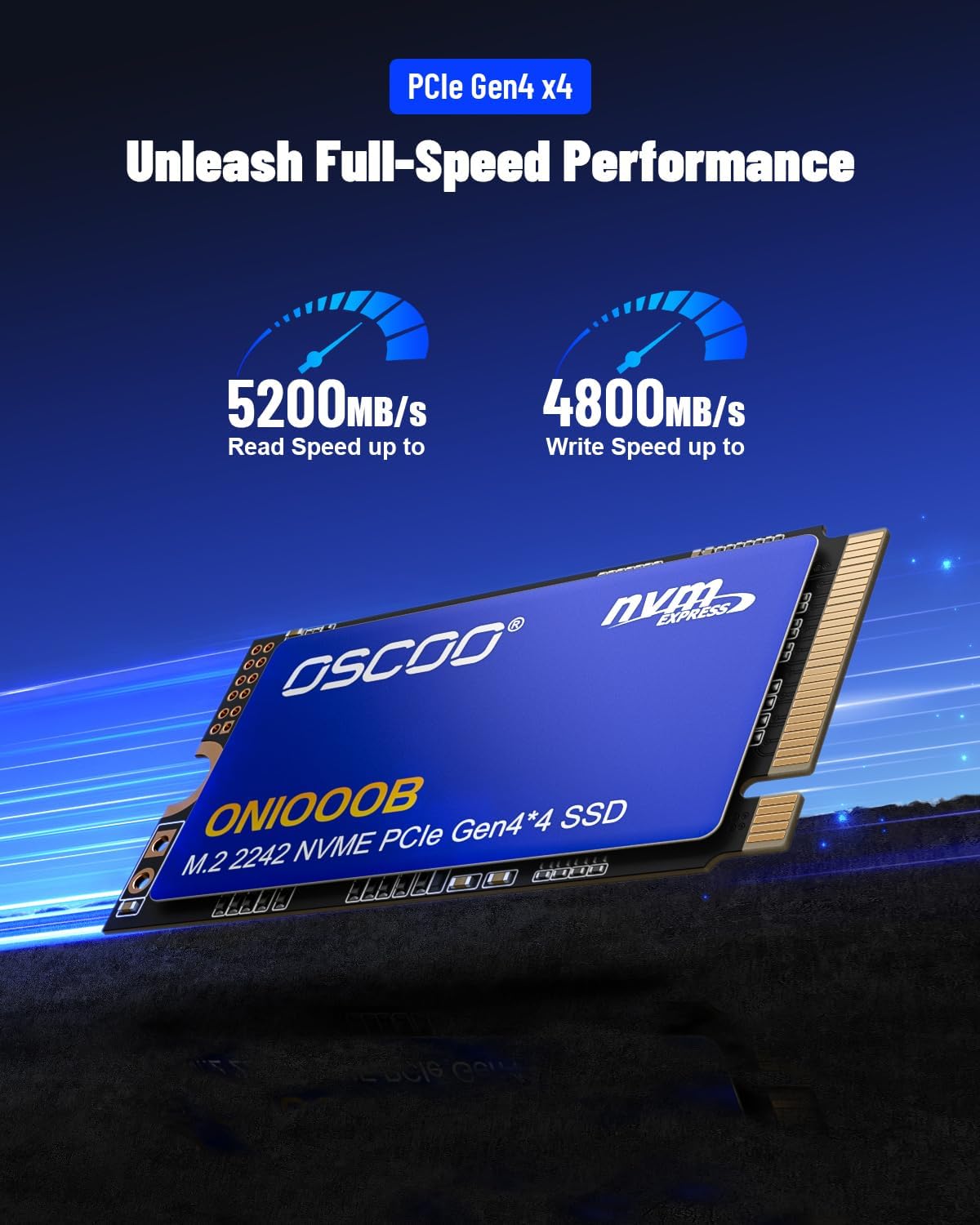 Thumbnail 2 de OSCOO 512GB NVMe SSD (M.2 2242, Gen4x4) for Ultrabooks & Mini PCs — ON1000B