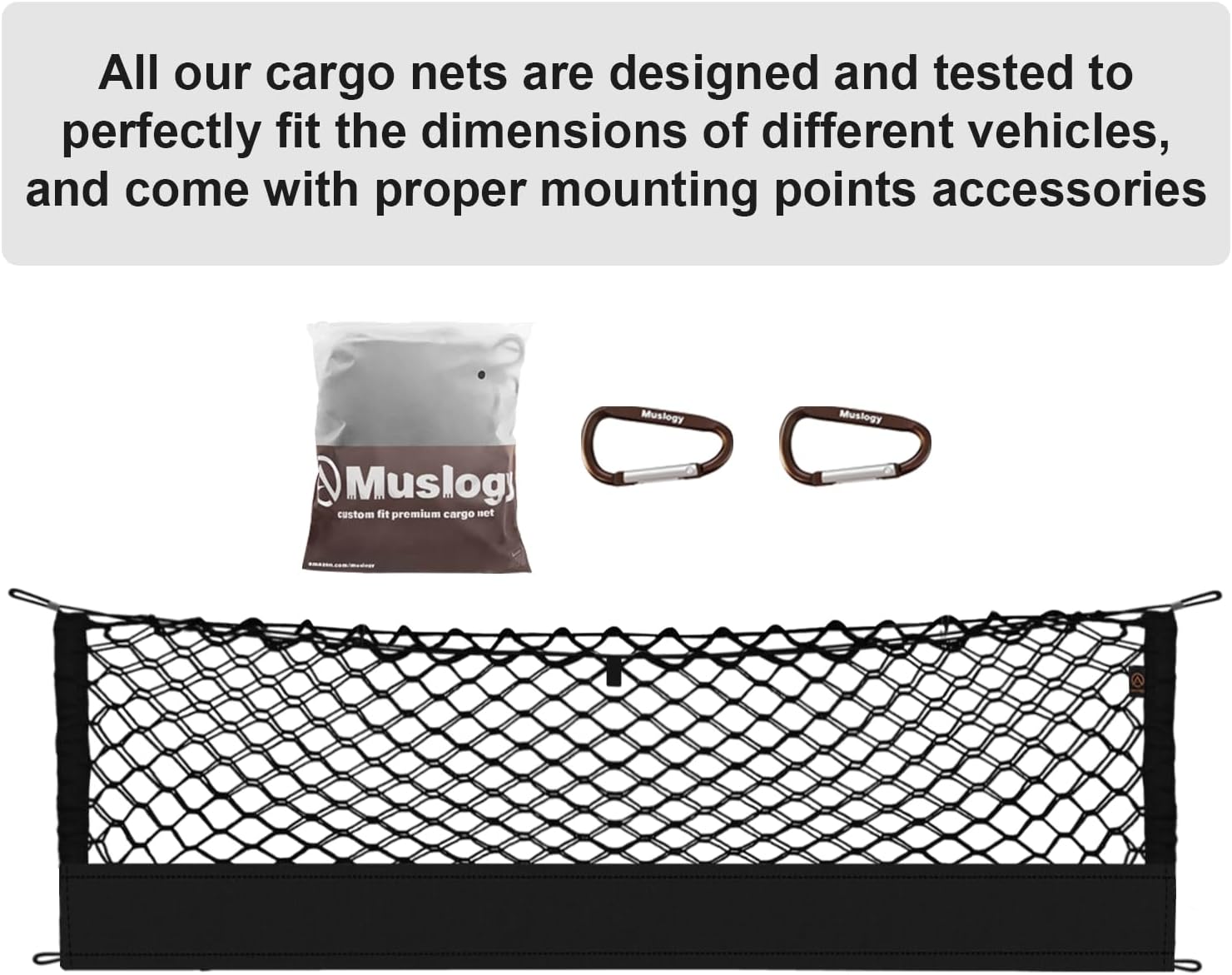 Thumbnail 6 de Muslogy LockNflex Truck Bed Cargo Net for Subaru Outback (2015–2025) with Heavy-Duty Carabiners