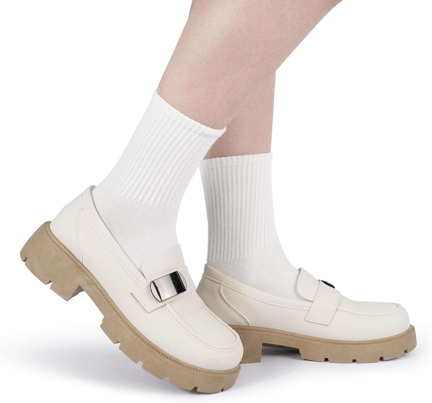 Detalle 2 de BomKinta Women Casual Calf Socks – Cute Cotton Crew Socks, 6 Pairs (Size 5-10)