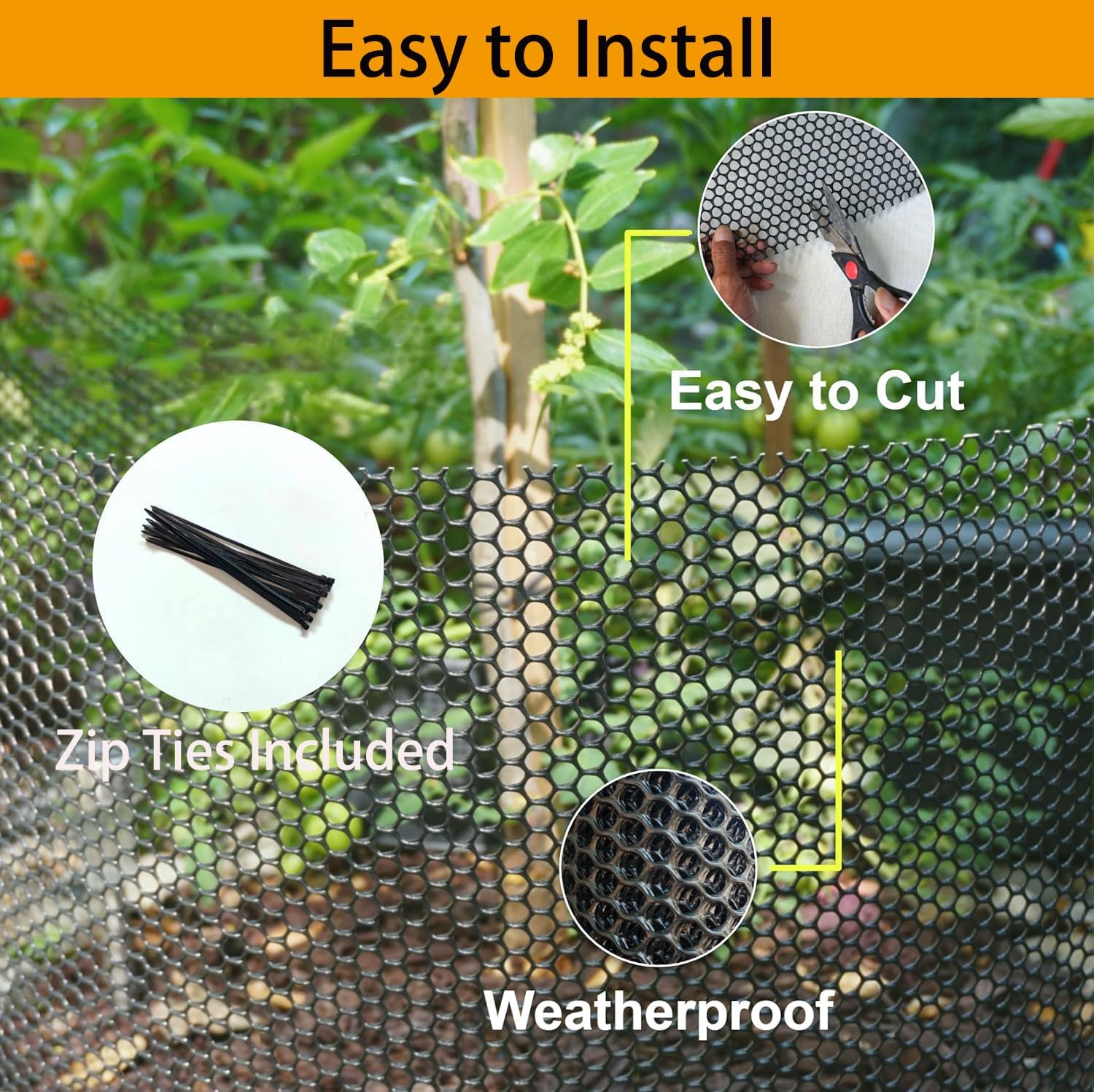 Detalle 1 de Didabotak Plastic Garden Netting, 0.8 cm openings