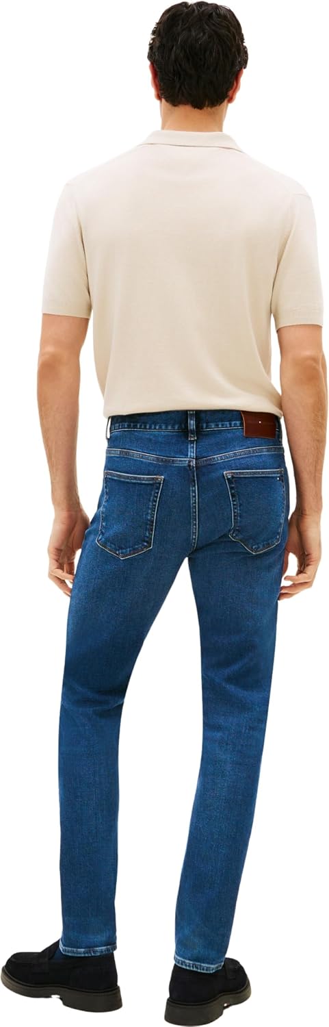 Detalle de Tommy Hilfiger Men's Slim Bleecker Moris Blue Mw0mw41905 Slim