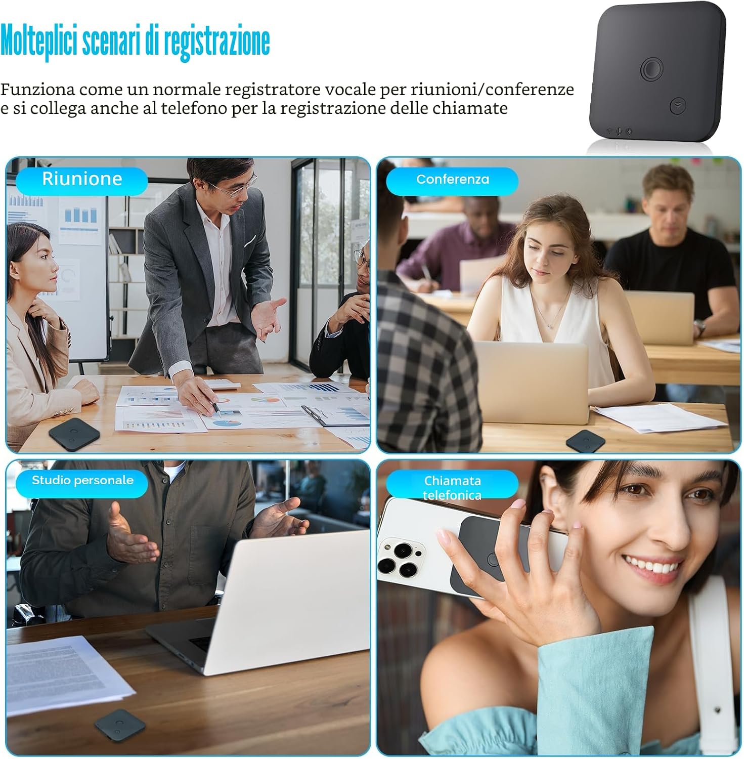 Thumbnail 5 de SOXOI Registratore Vocale AI 64GB