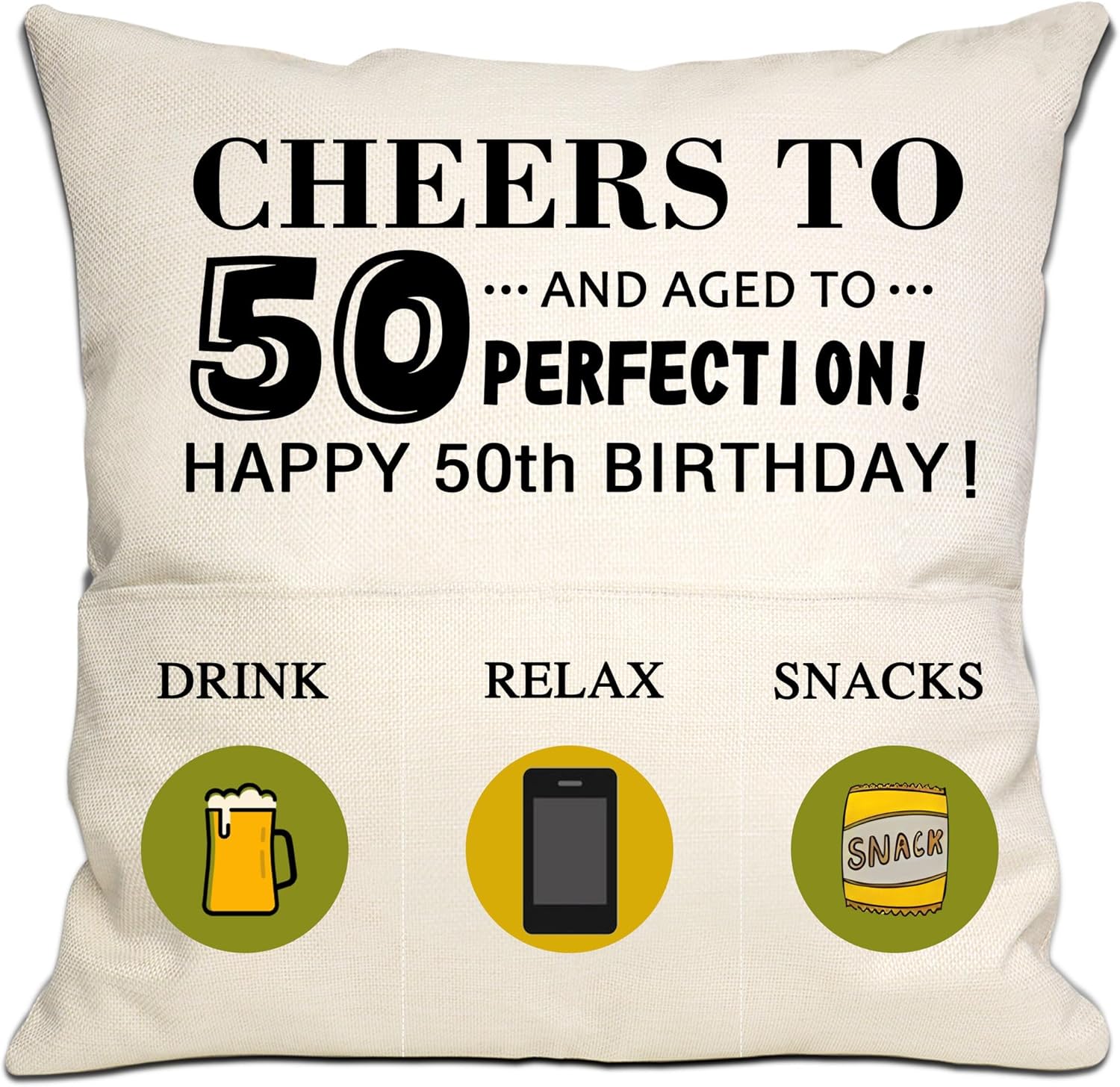 Thumbnail 1 de Cheers Cushion Covers 18x18 with 3 Pockets