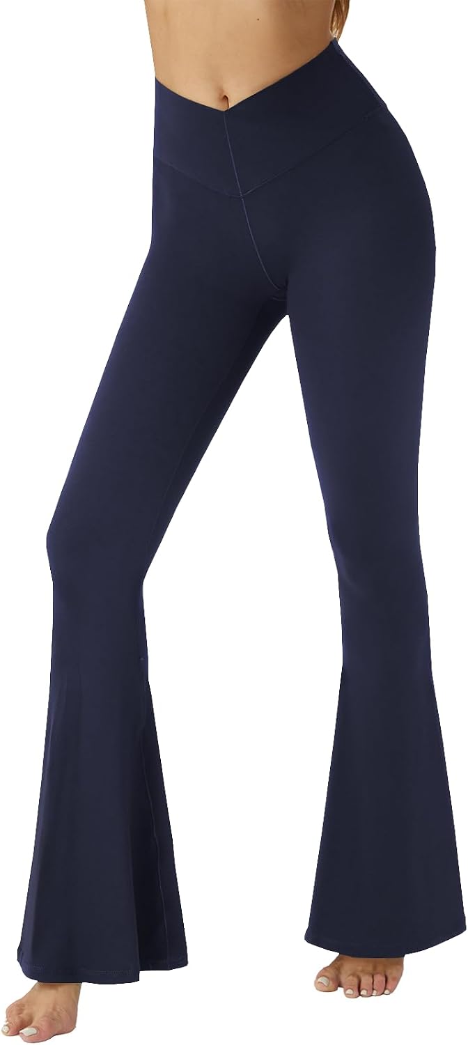 Detalle de Friptspyg V-High Waist Flared Leggings with Tummy Control for Women