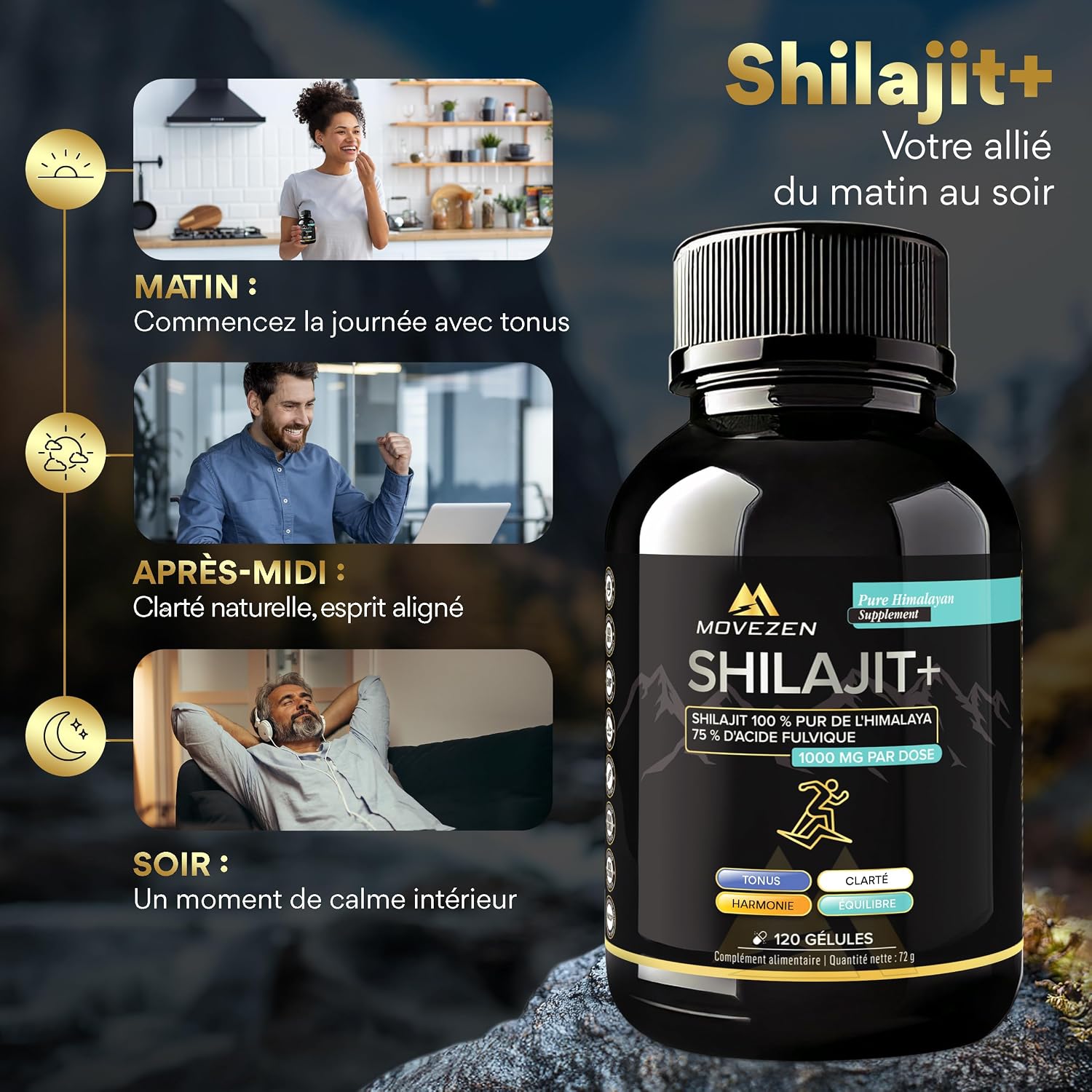 Detalle 2 de Shilajit Pur 2500 mg gĂ©lules đ