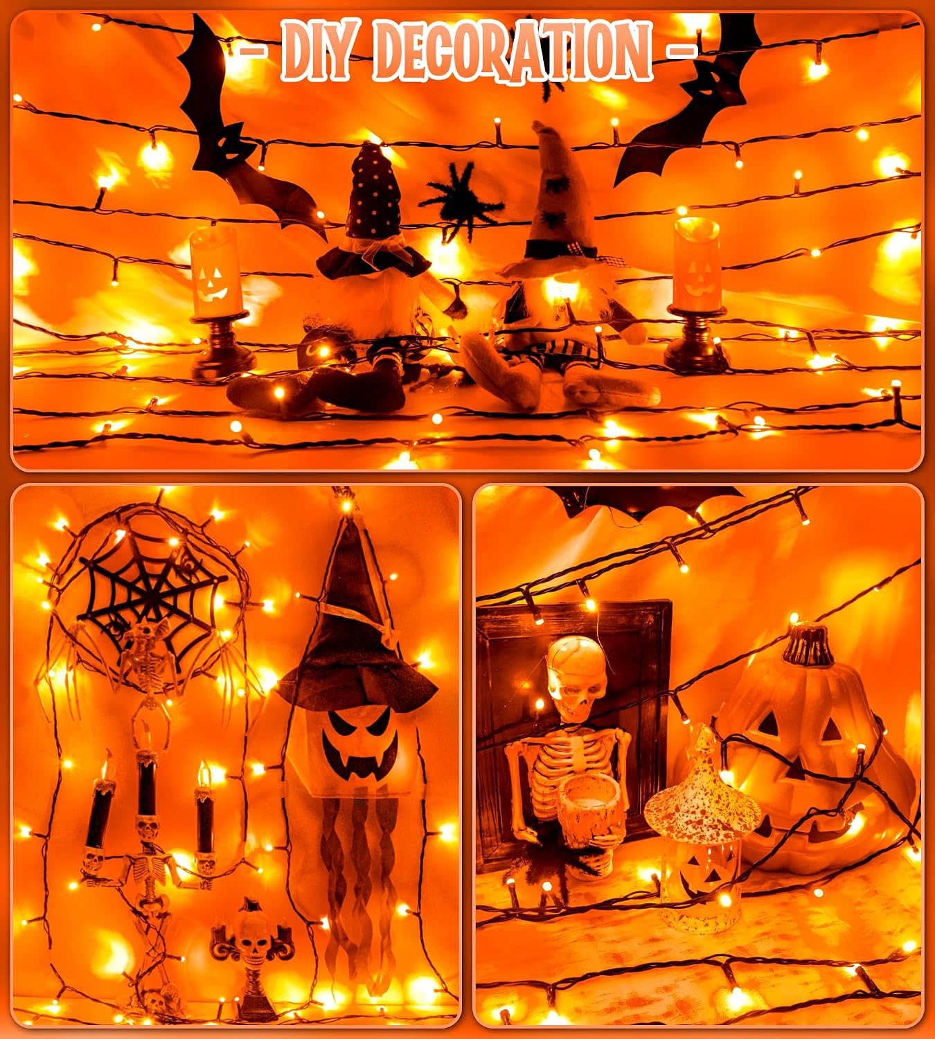 Detalle 2 de Halloween Outdoor String Lights, 39 ft