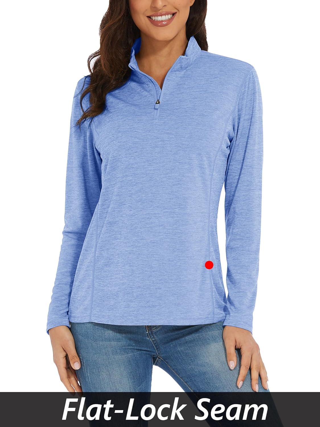 Thumbnail 4 de MAGCOMSEN Women’s UPF 50+ Sun Shirt Long Sleeve 1/4 Zip Pullover (Quick Dry)