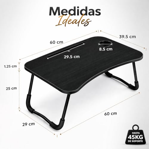 Thumbnail 2 de Mesa Plegable Auxiliar T-LOVENDO.ES de 60x40 cm para portátil y tablet