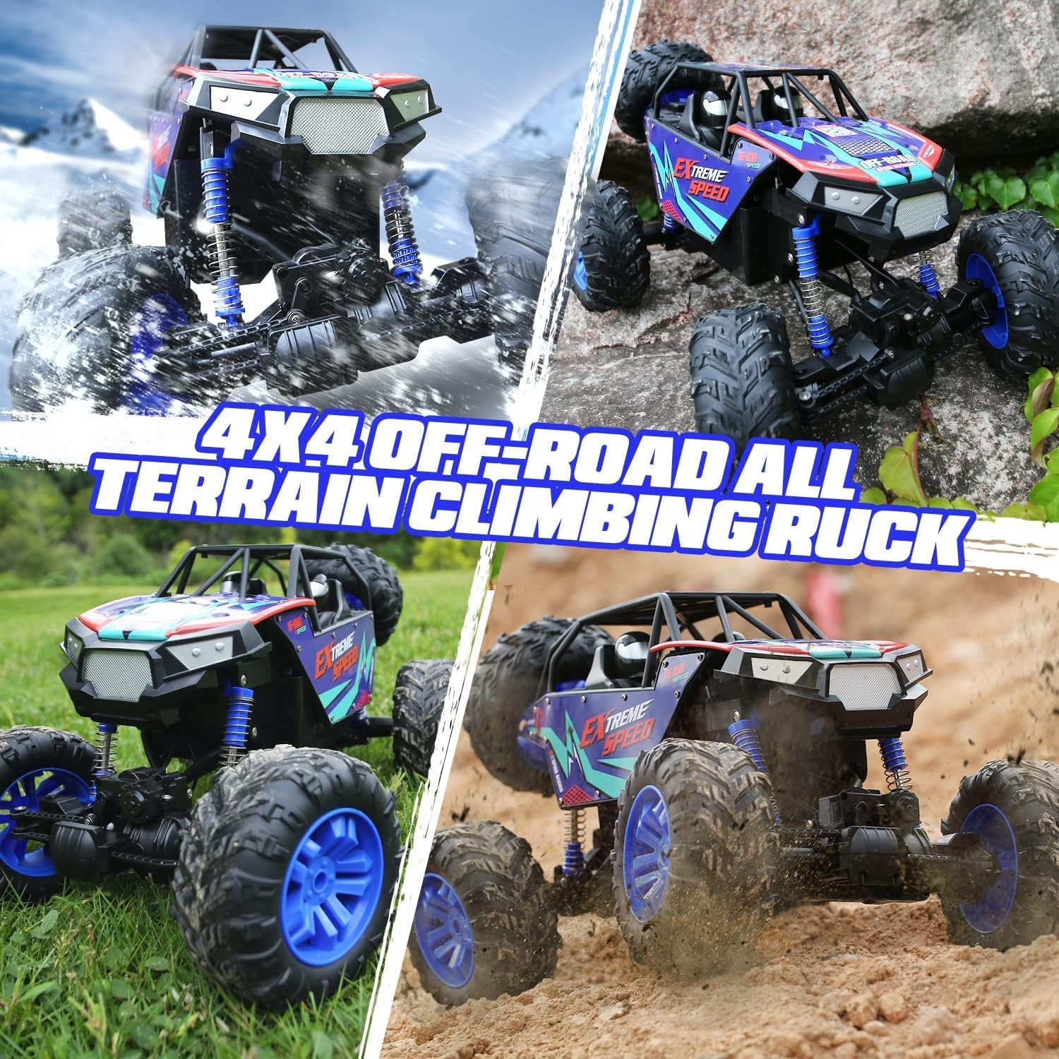 Thumbnail 6 de DEERC Large 1:8 Scale Monster Truck RC Car 2.4Ghz
